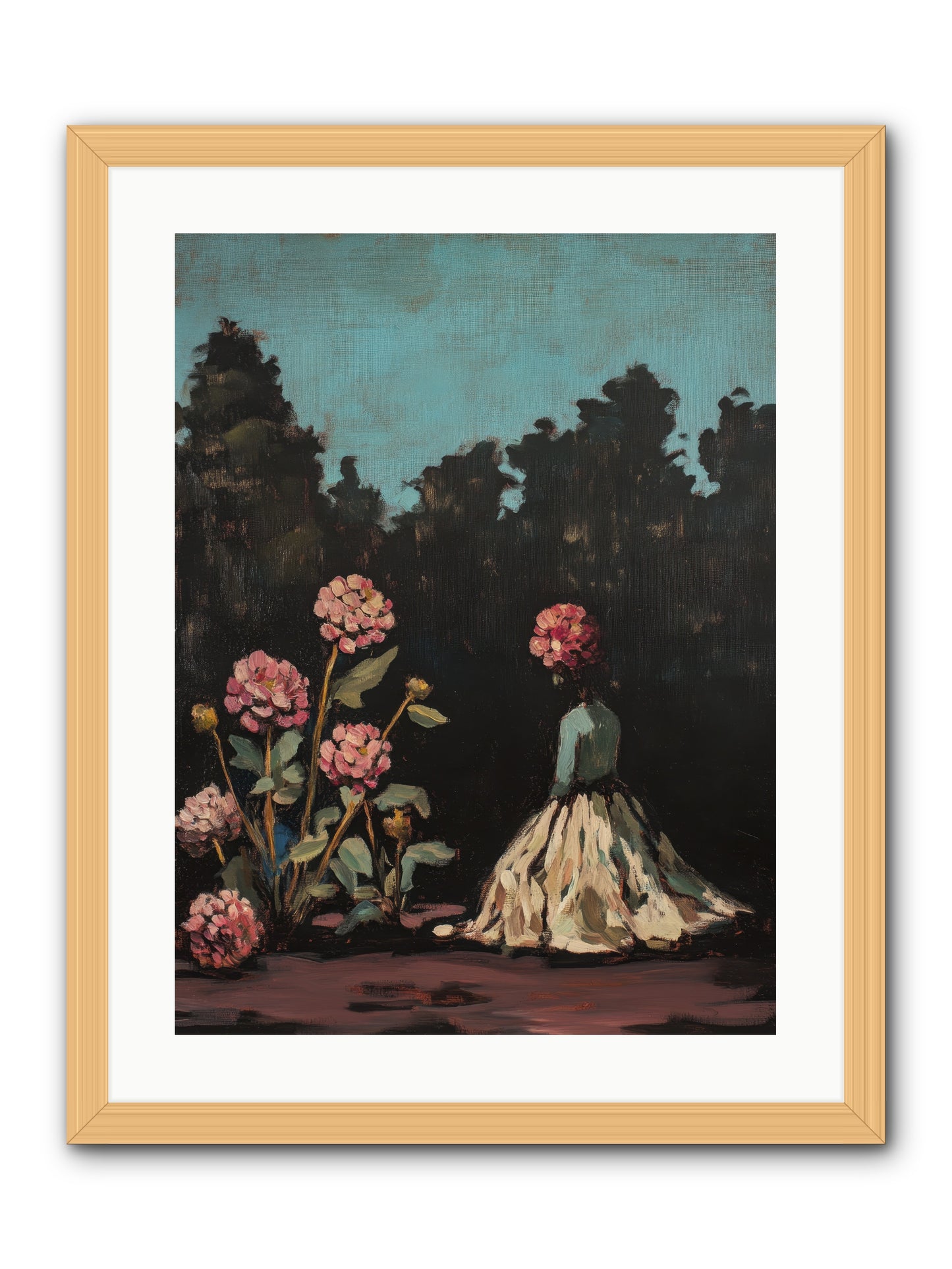 Secret Bloomer -- Framed Print - Natural 18x24