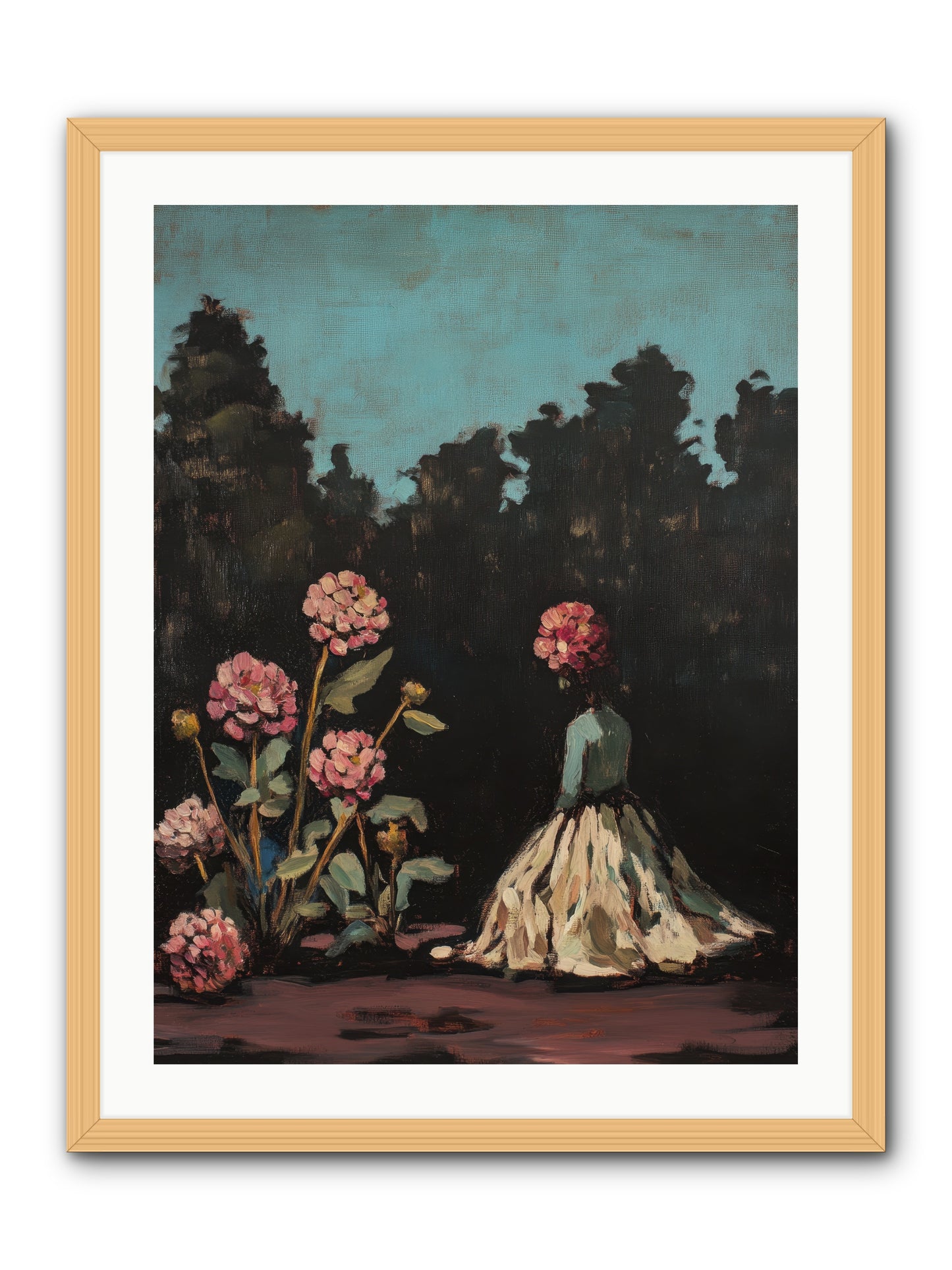 Secret Bloomer -- Framed Print - Natural 24x32