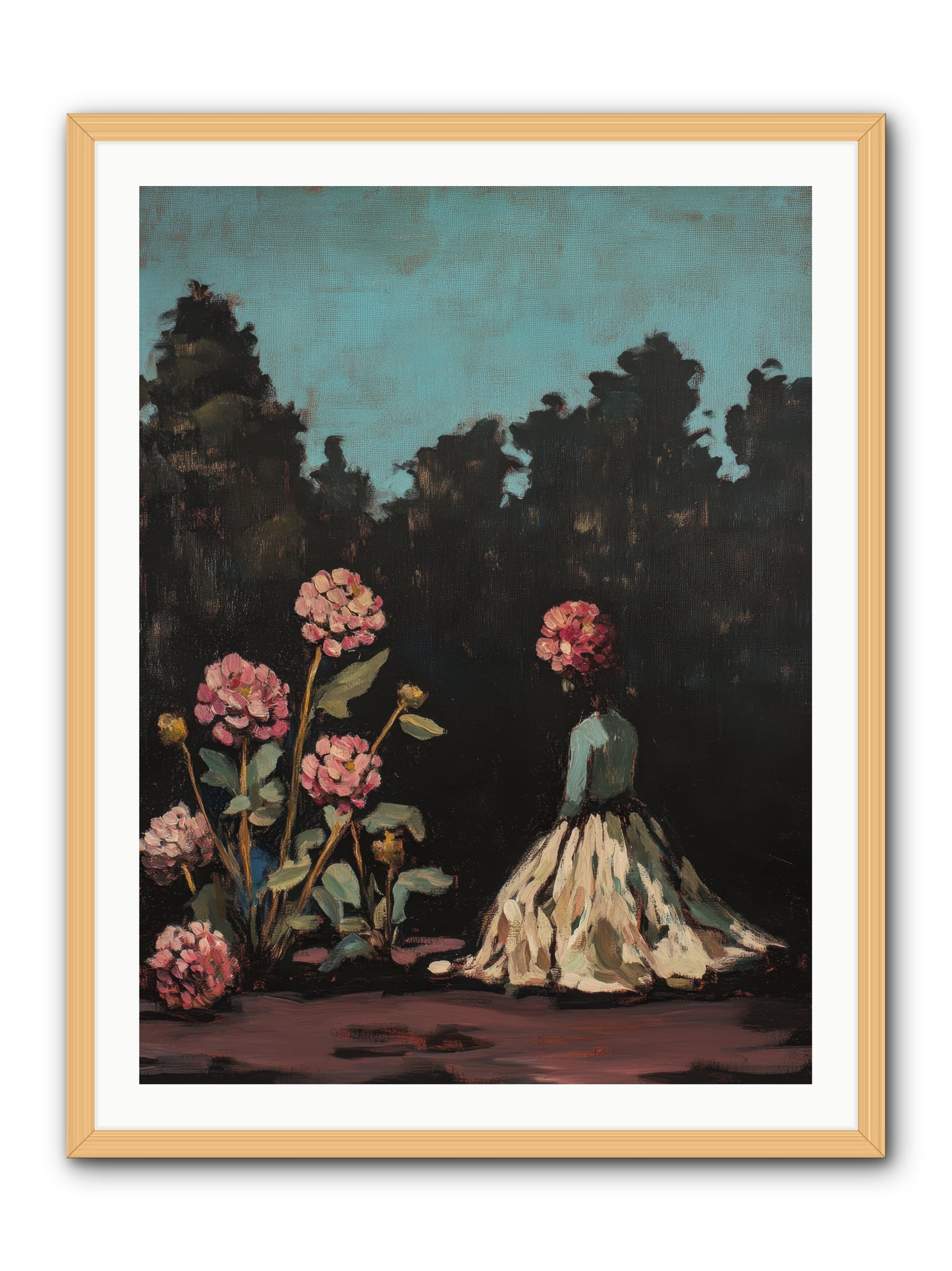 Secret Bloomer -- Framed Print - Natural 30x40