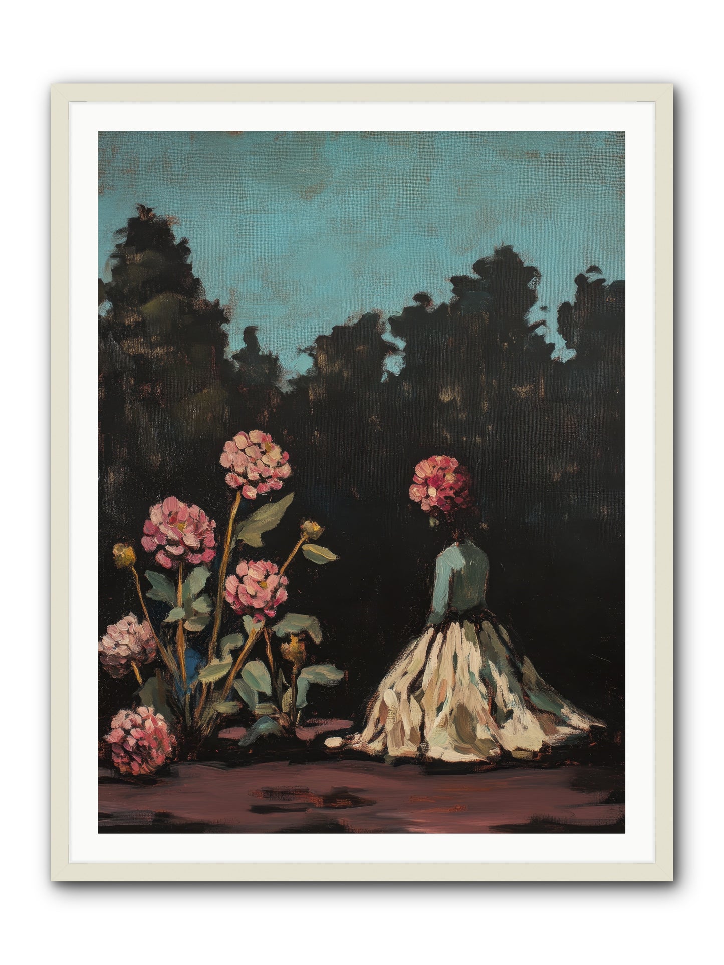 Secret Bloomer -- Framed Print - White 36x48