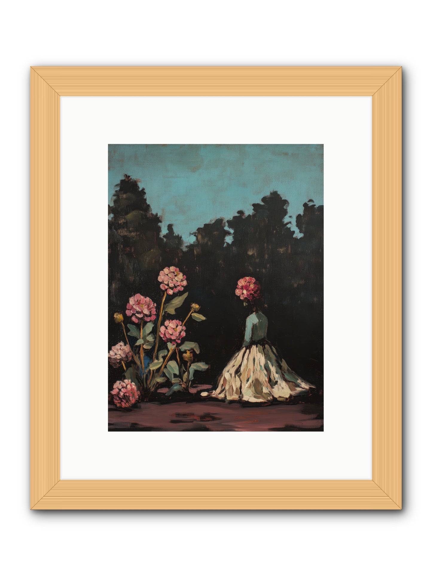Secret Bloomer -- Framed Print - Natural 9x12