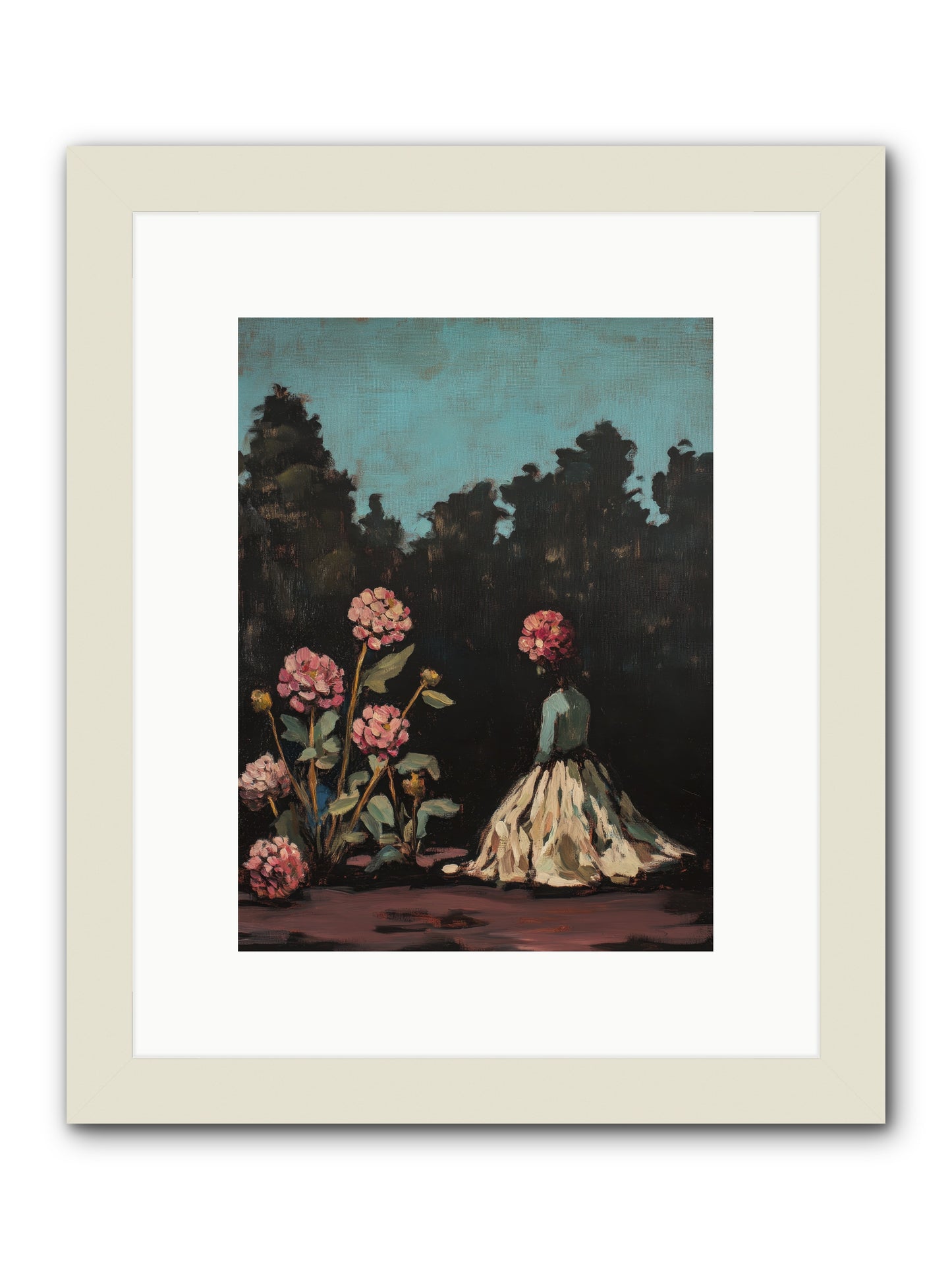 Secret Bloomer -- Framed Print - White 9x12