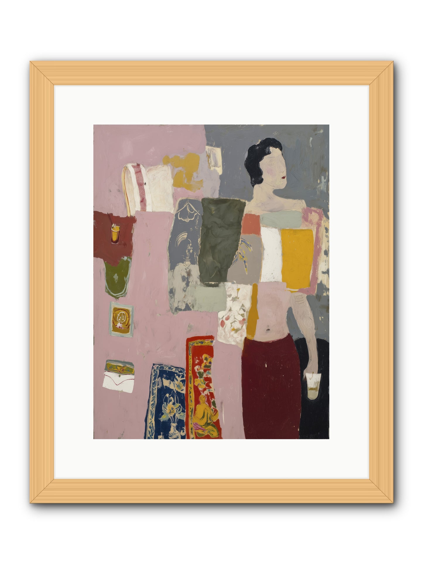Secret Correspondence -- Framed Print - Natural 12x16