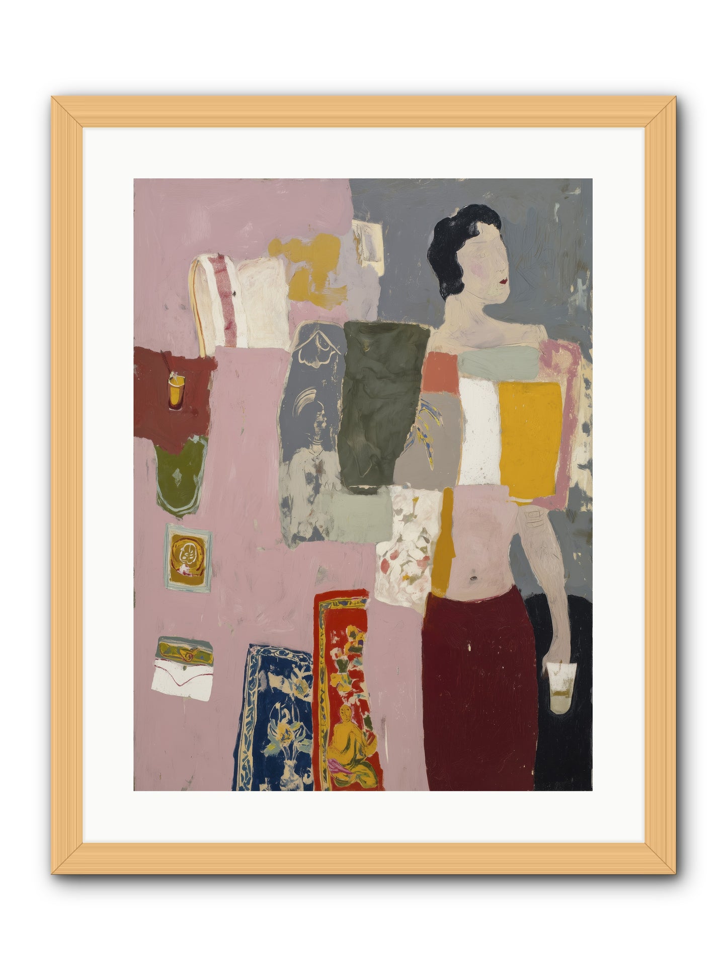 Secret Correspondence -- Framed Print - Natural 18x24