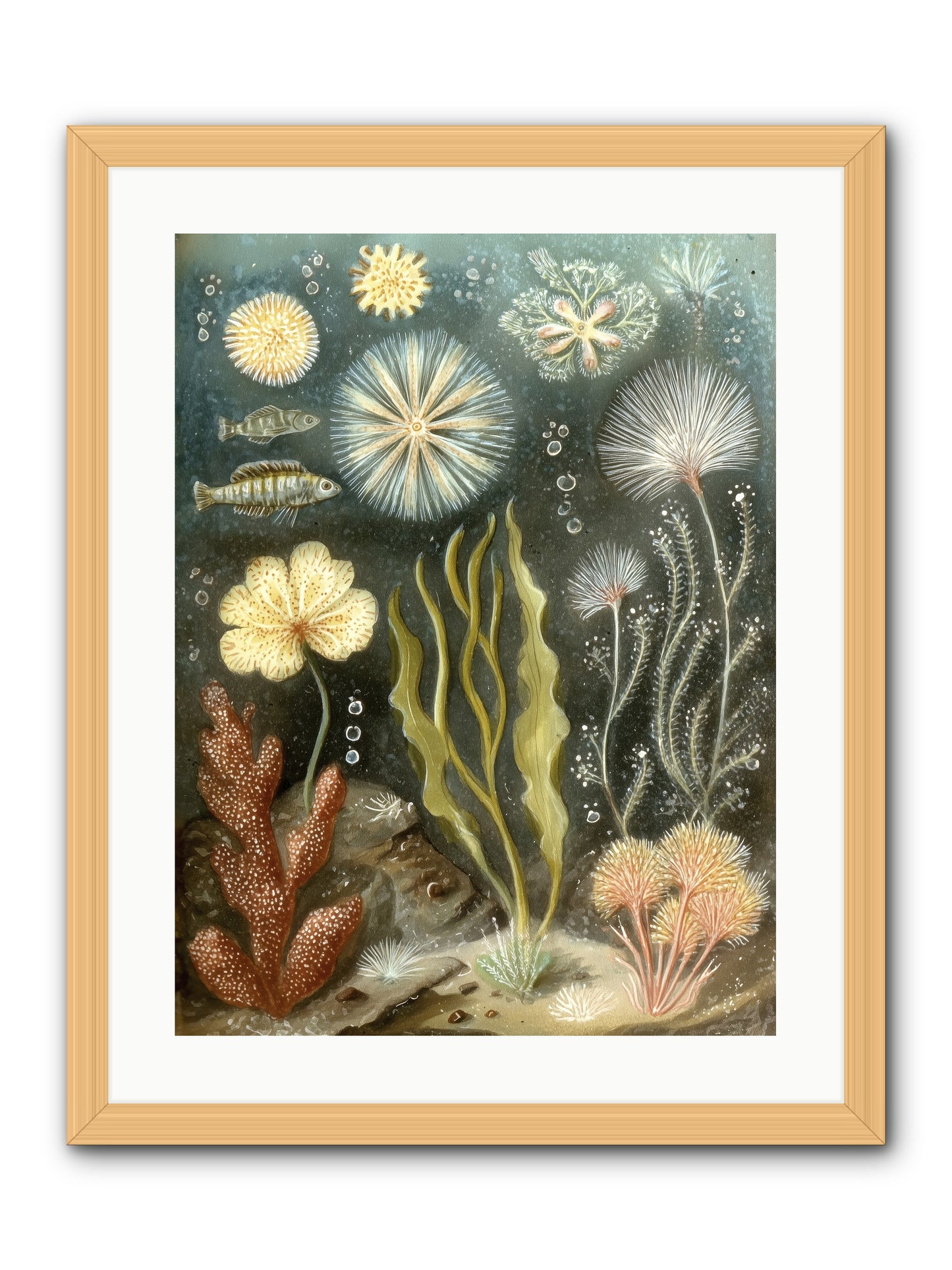 Secret Garden -- Framed Print - Natural 18x24