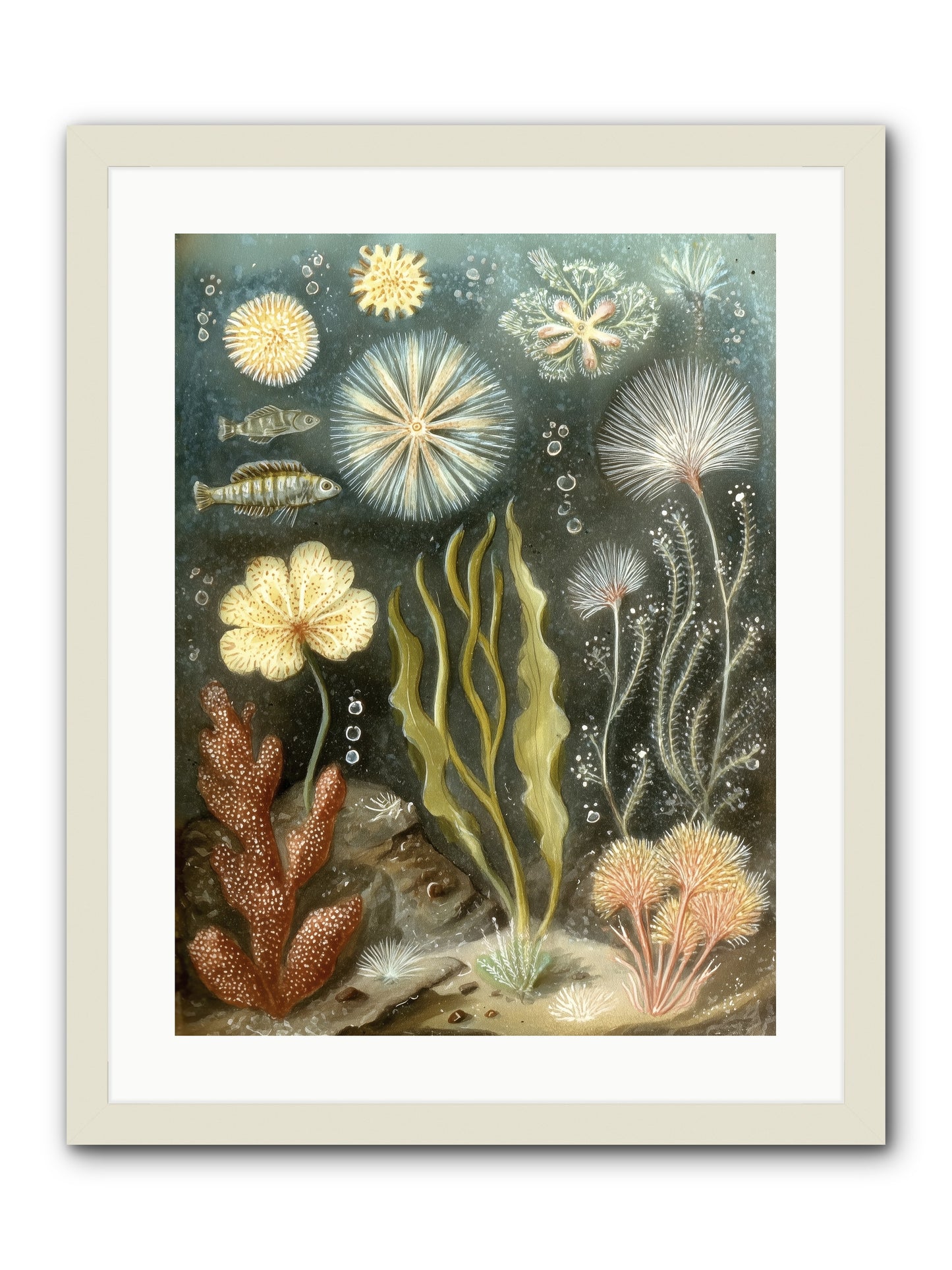 Secret Garden -- Framed Print - White 18x24