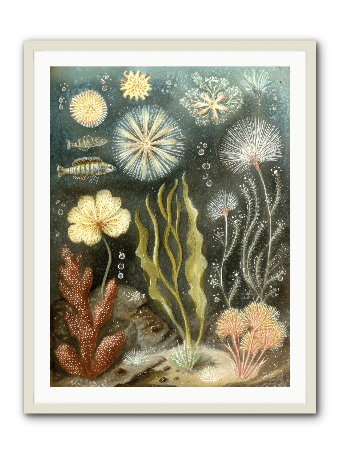 Secret Garden -- Framed Print - White 30x40