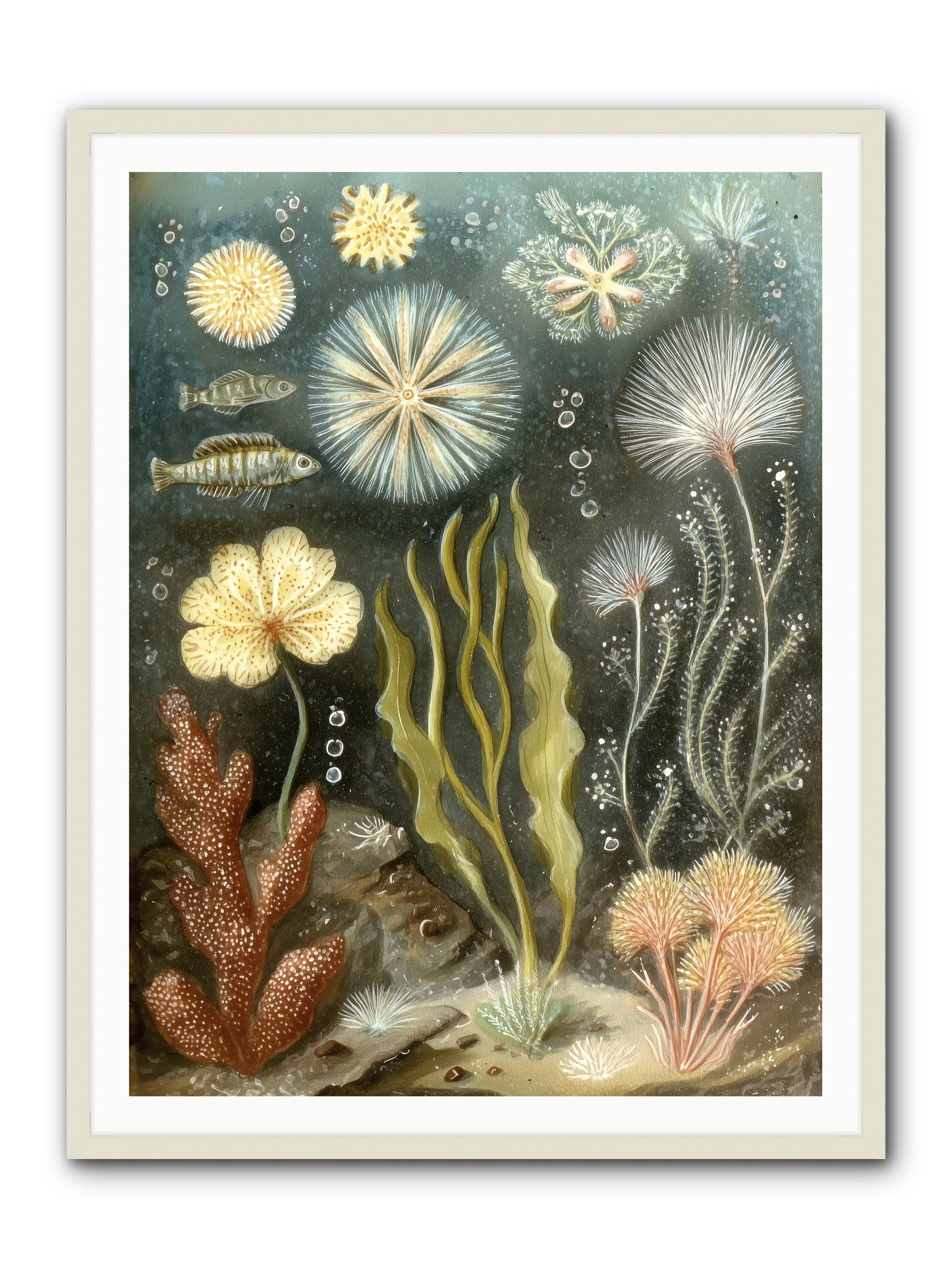 Secret Garden -- Framed Print - White 36x48