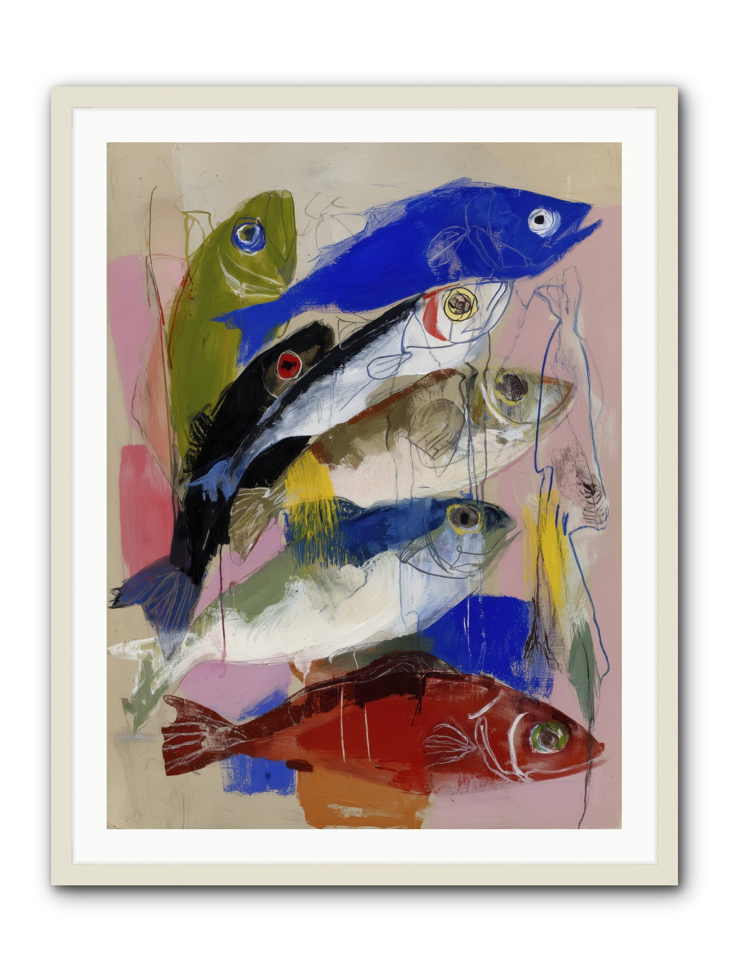 Secret Language -- Framed Print - White 30x40