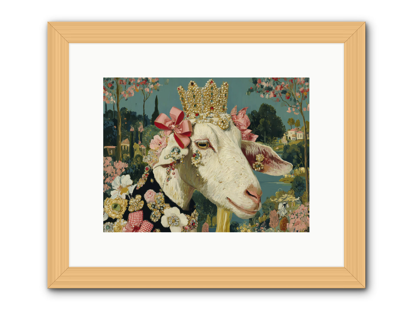 Secret Notes -- Framed Print - Natural 12x9