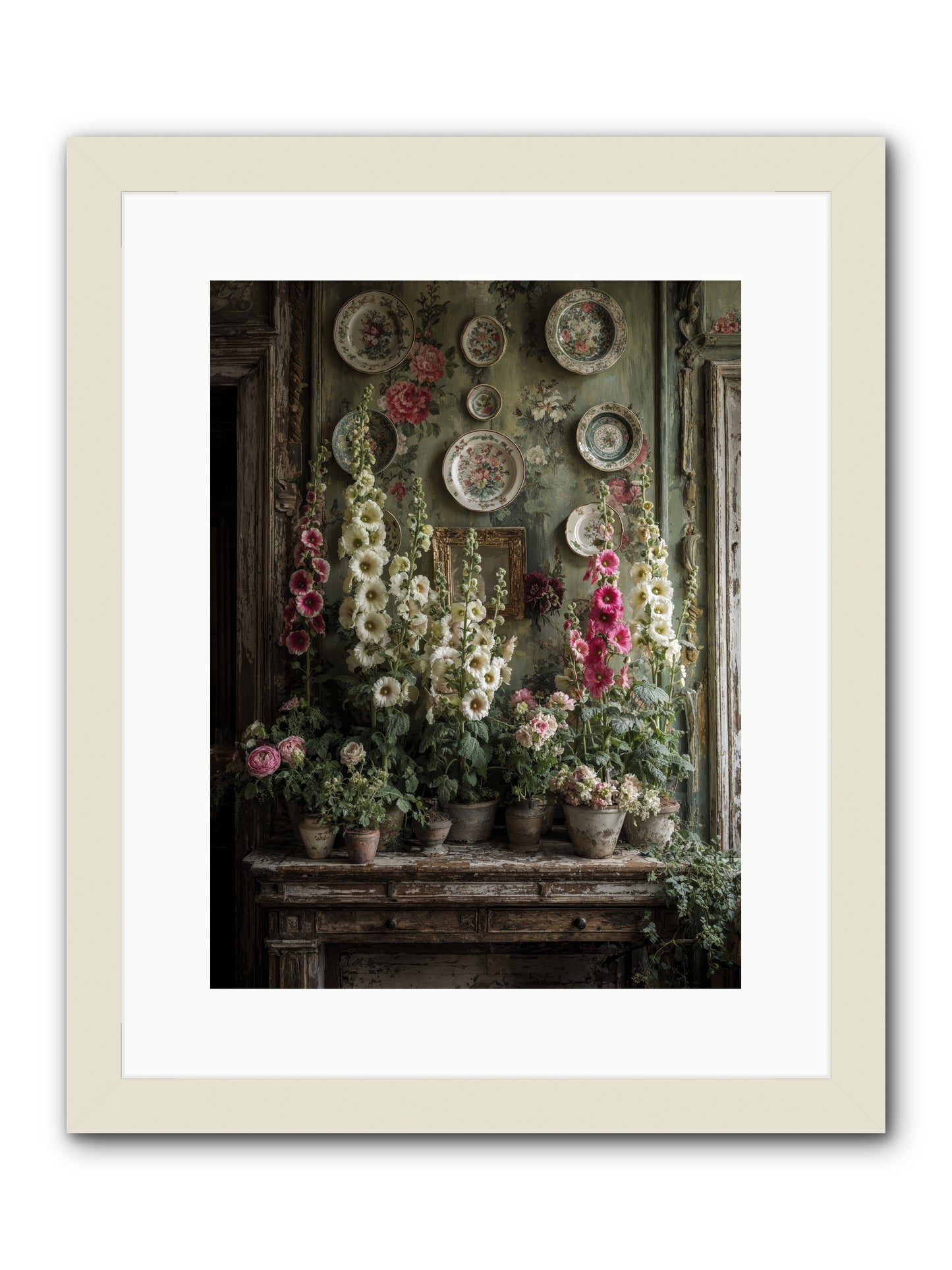 Secrets Of The Summer House -- Framed Print - White 12x16