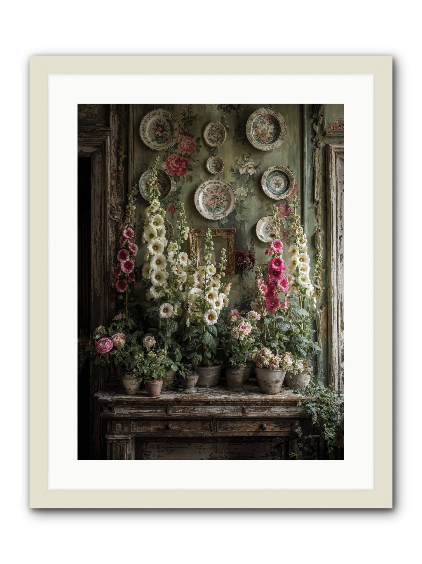 Secrets Of The Summer House -- Framed Print - White 18x24