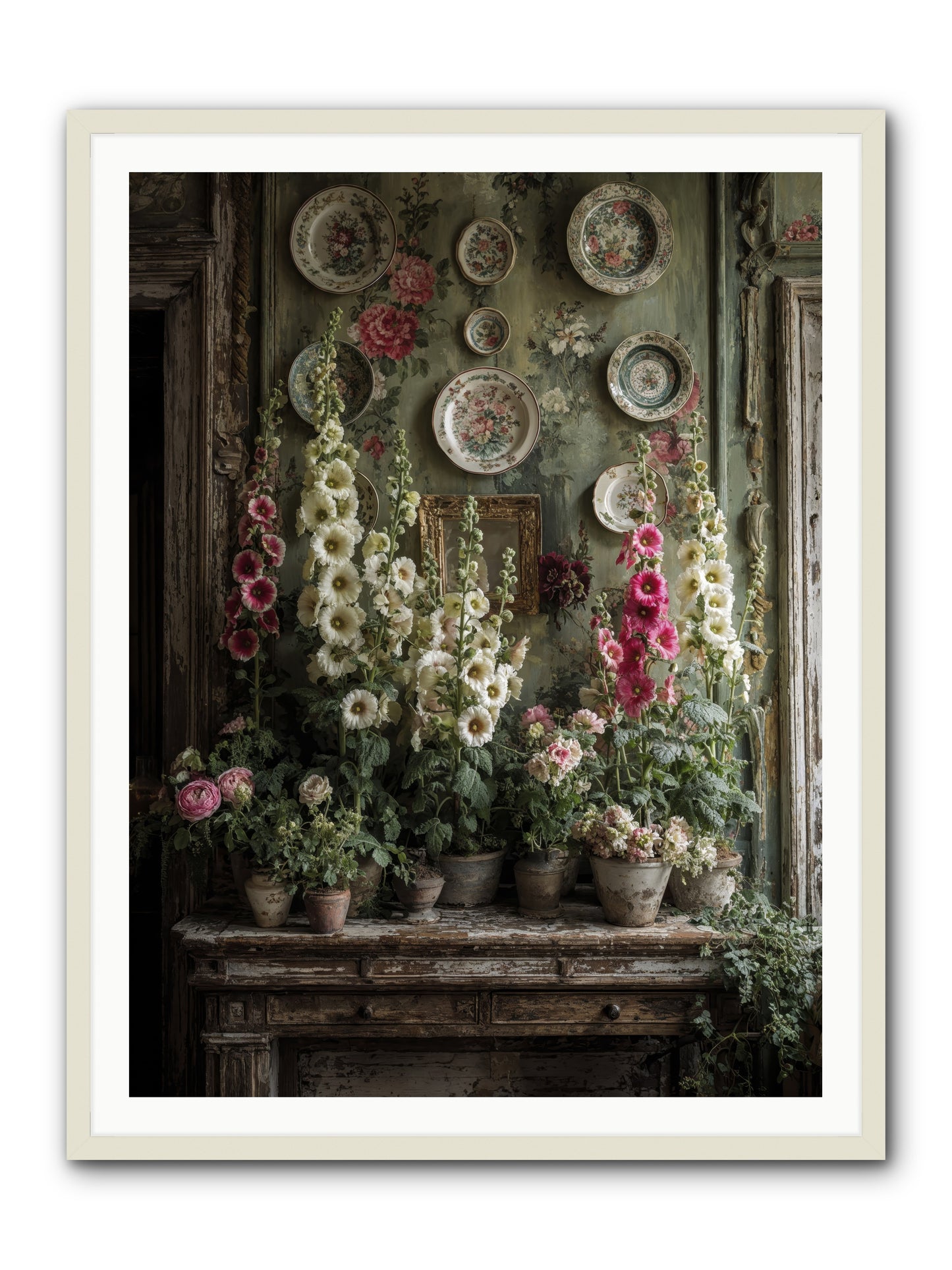 Secrets Of The Summer House -- Framed Print - White 36x48