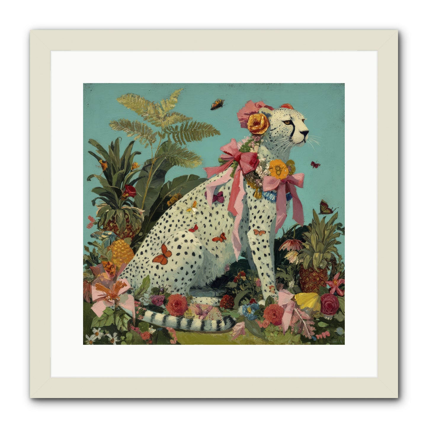 Secrets of the Dreaming Forest -- Framed Print - White 16x16