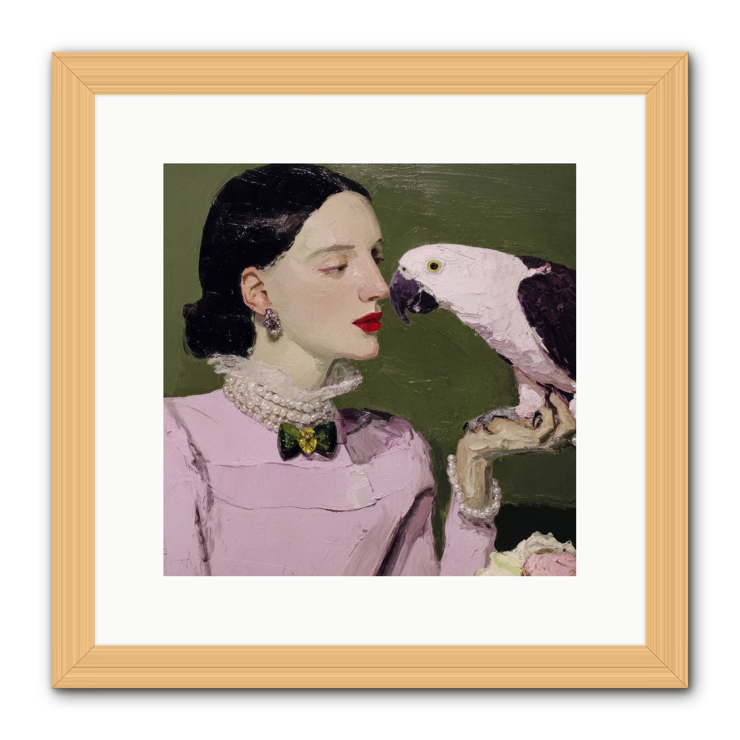Secrets of the Rose Salon -- Framed Print - Natural 12x12