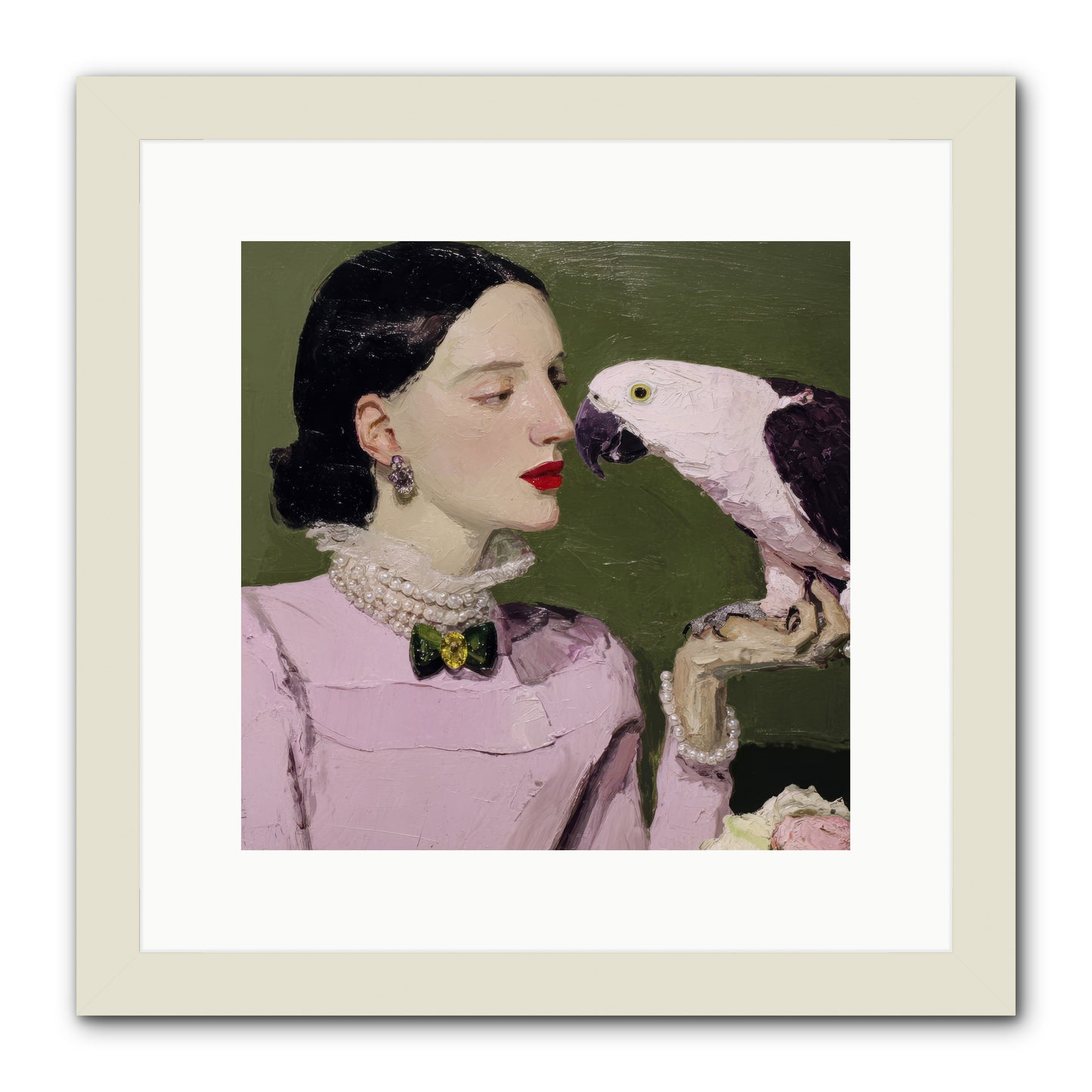 Secrets of the Rose Salon -- Framed Print - White 12x12