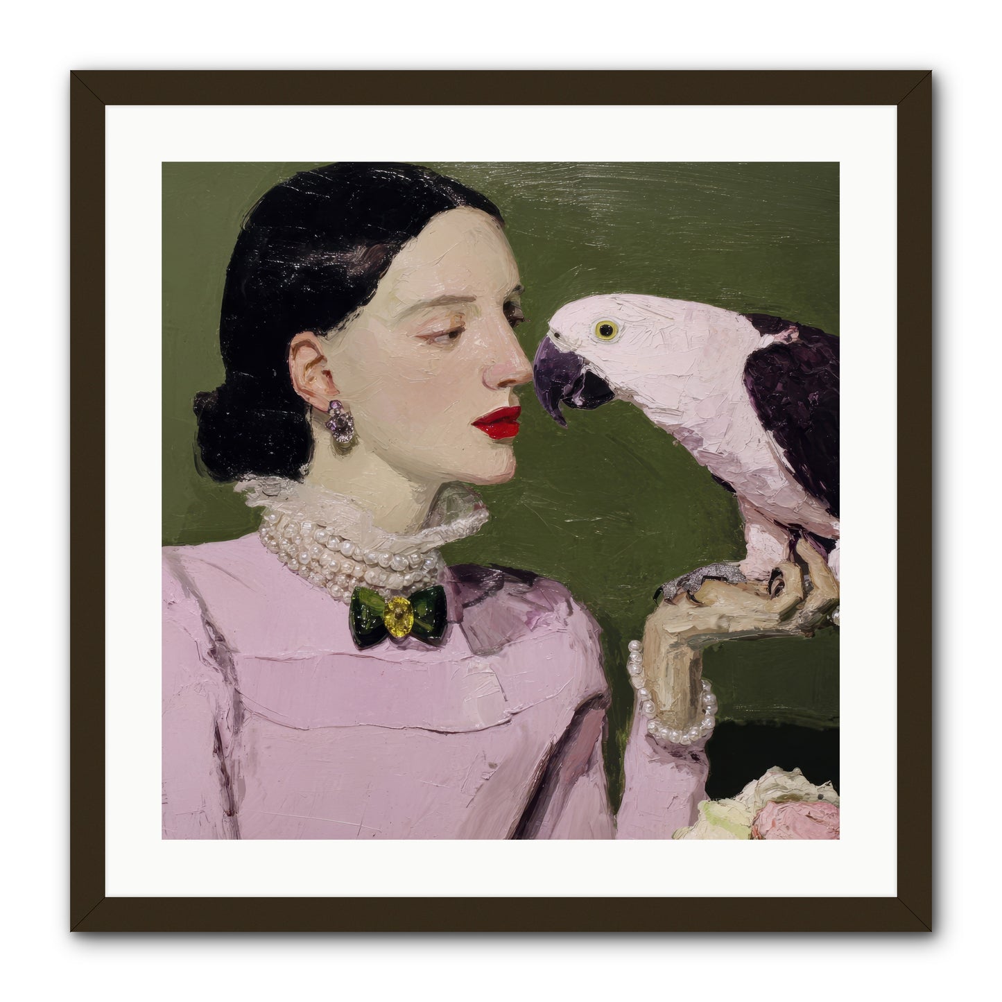 Secrets of the Rose Salon -- Framed Print - Black 24x24