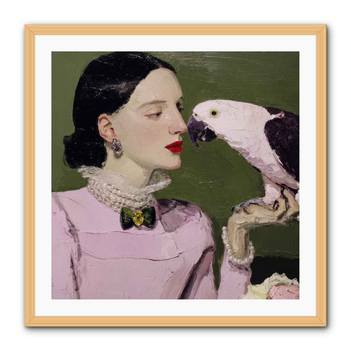 Secrets of the Rose Salon -- Framed Print - Natural 30x30