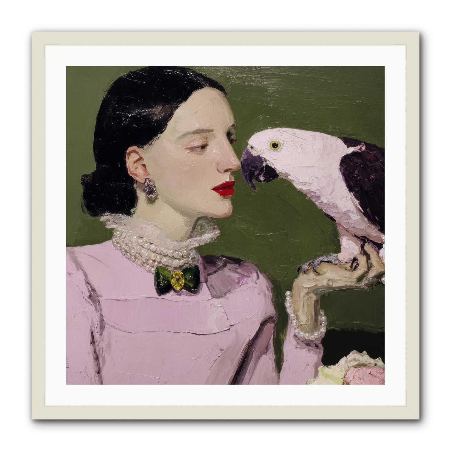 Secrets of the Rose Salon -- Framed Print - White 30x30