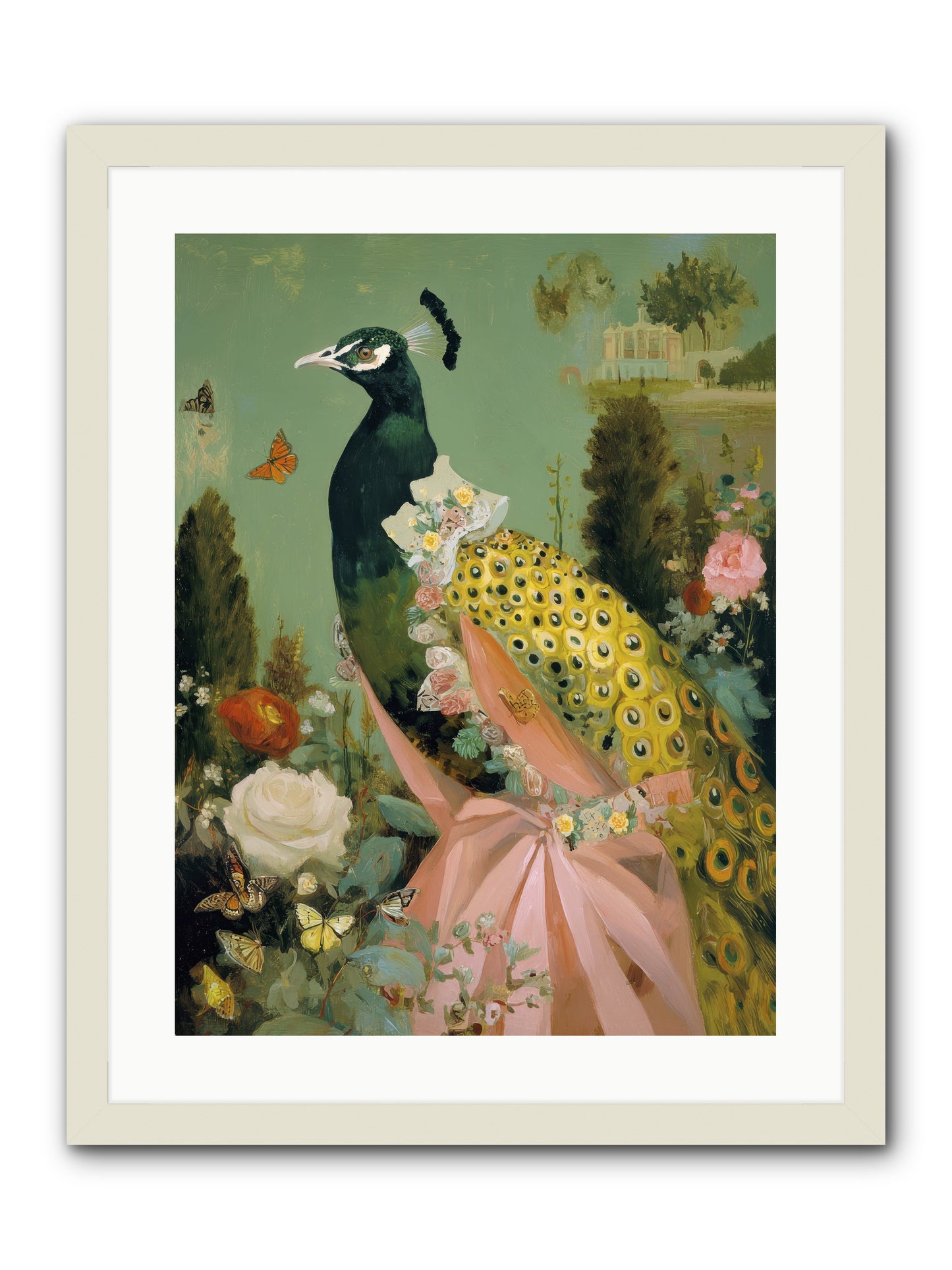 Secrets of the evening bloom -- Framed Print - White 18x24