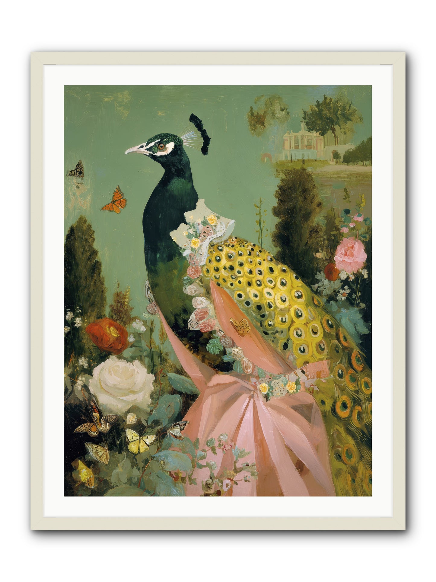 Secrets of the evening bloom -- Framed Print - White 30x40