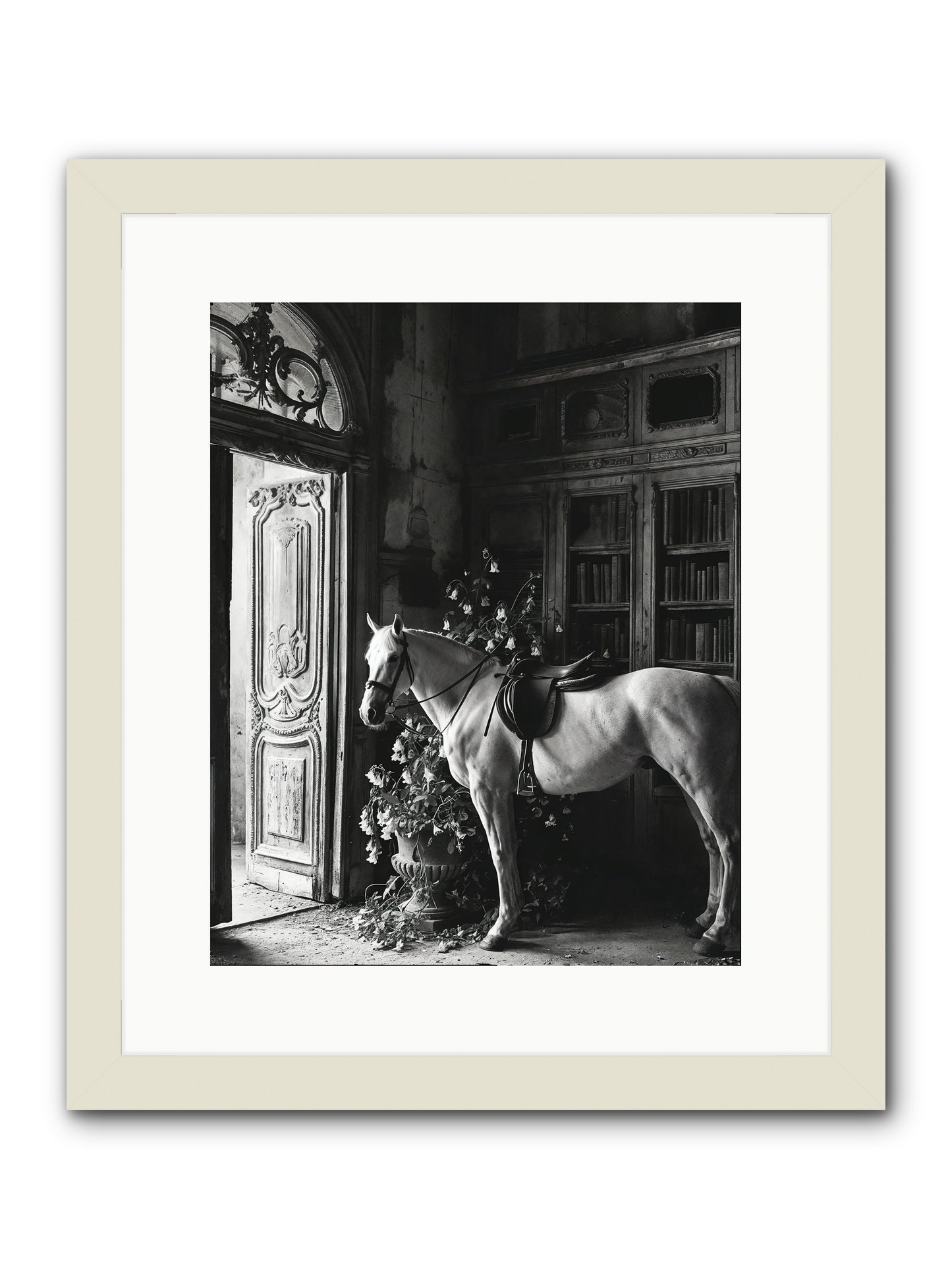 Seldomly Silent -- Framed Print - White 12x15