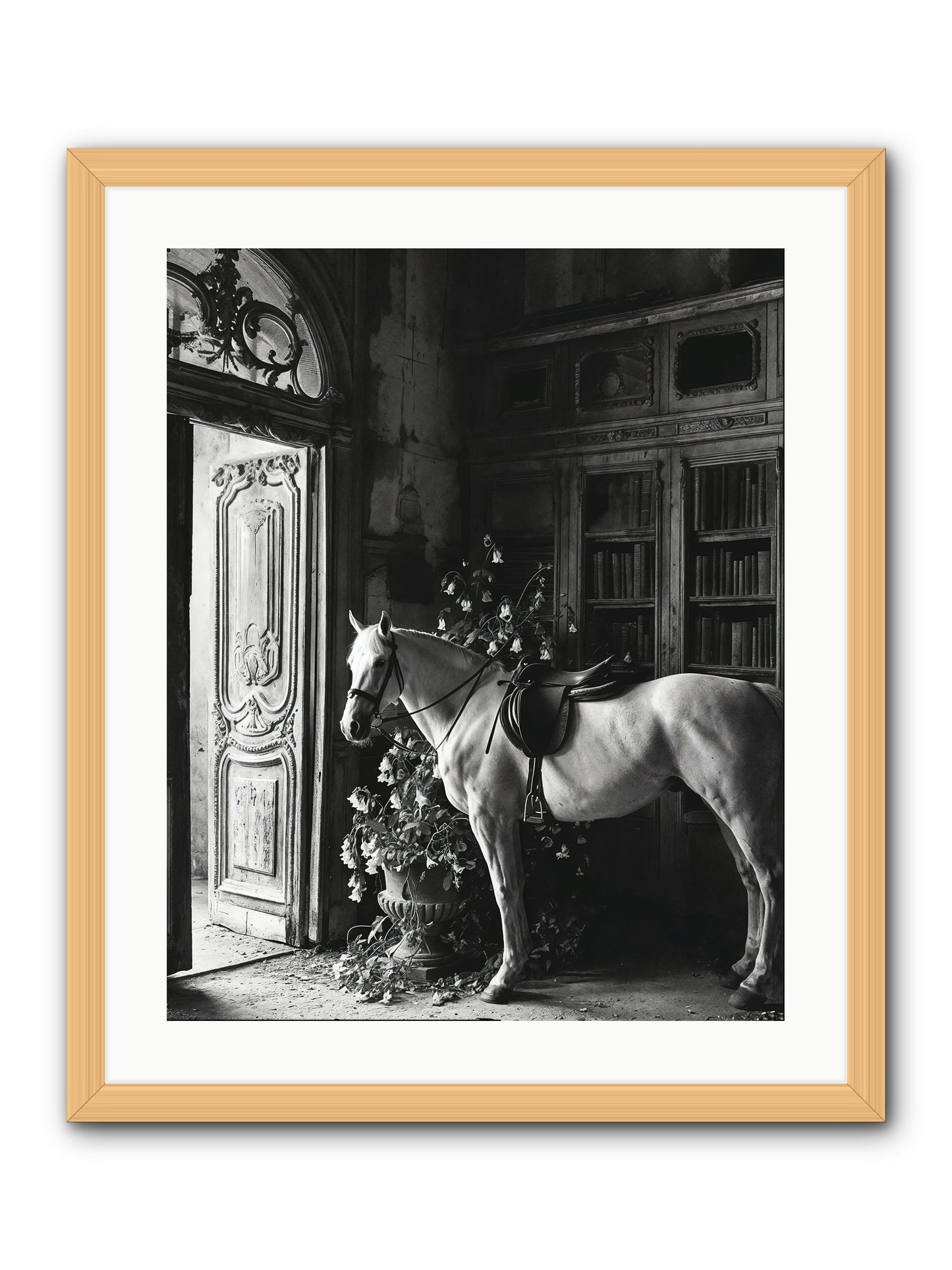 Seldomly Silent -- Framed Print - Natural 20x25