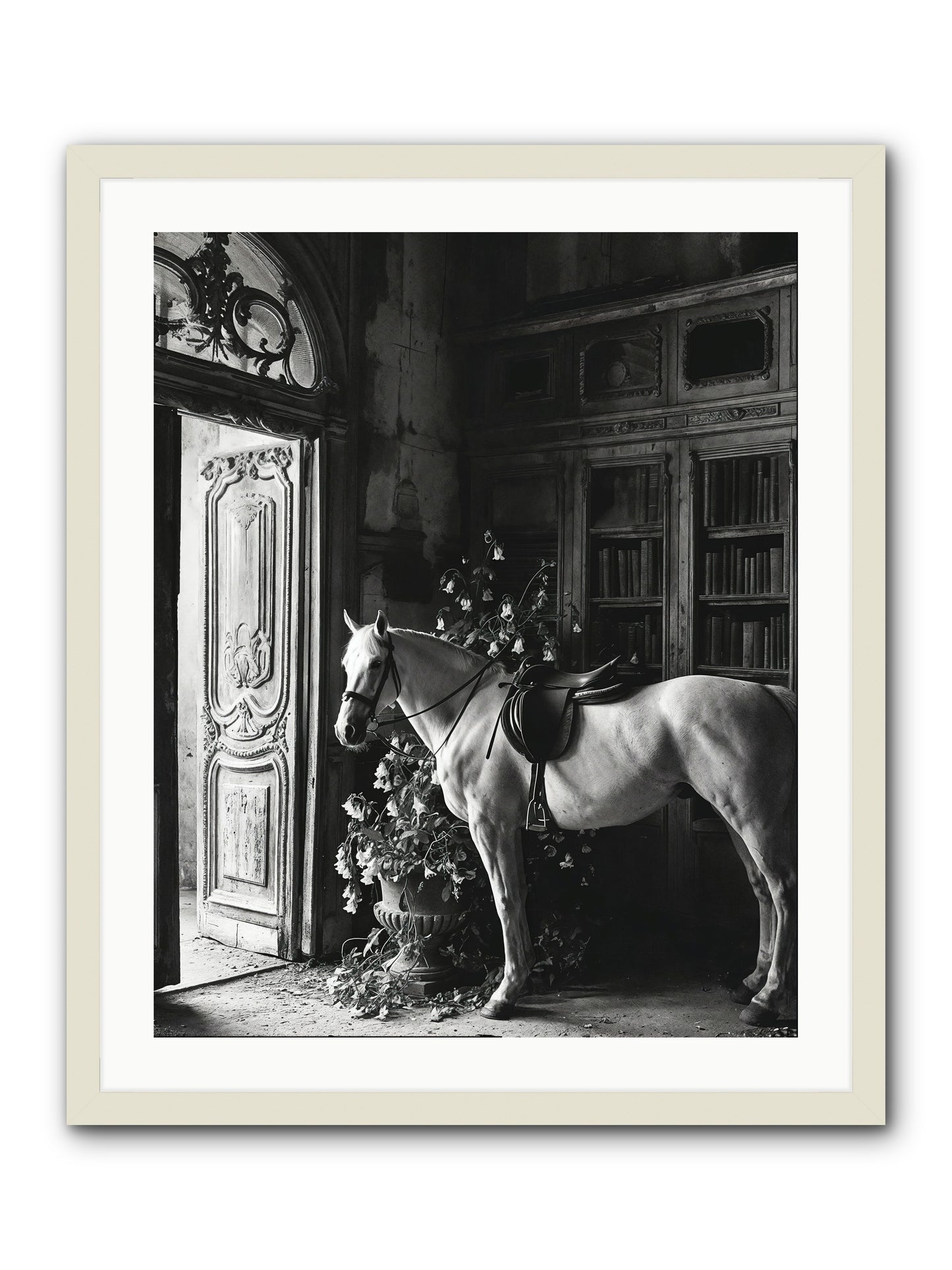 Seldomly Silent -- Framed Print - White 24x30