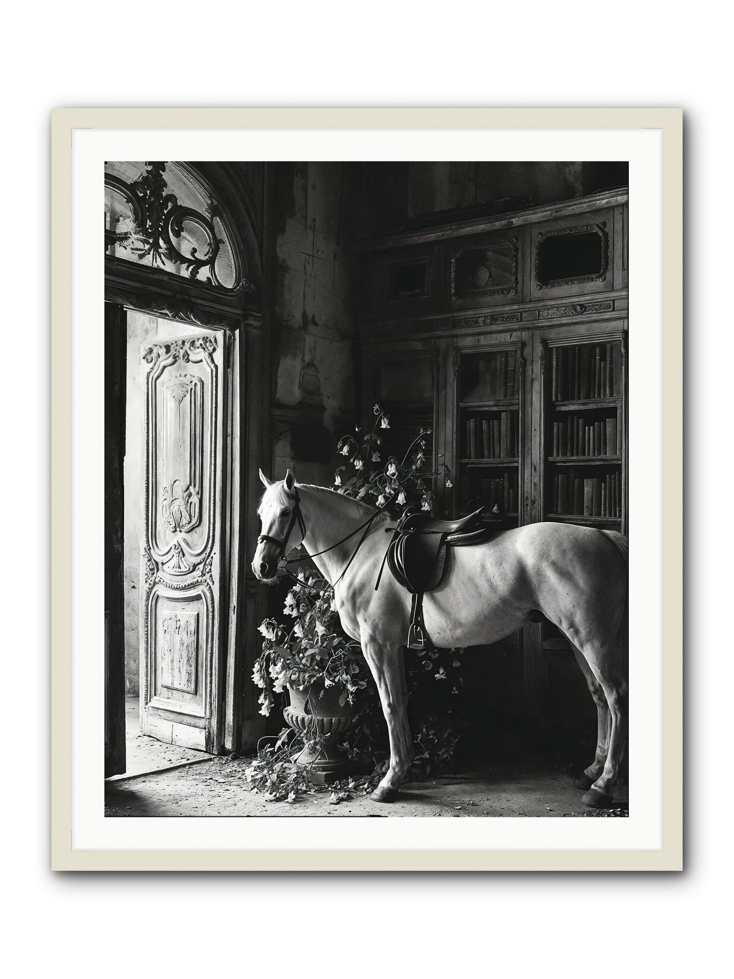 Seldomly Silent -- Framed Print - White 32x40