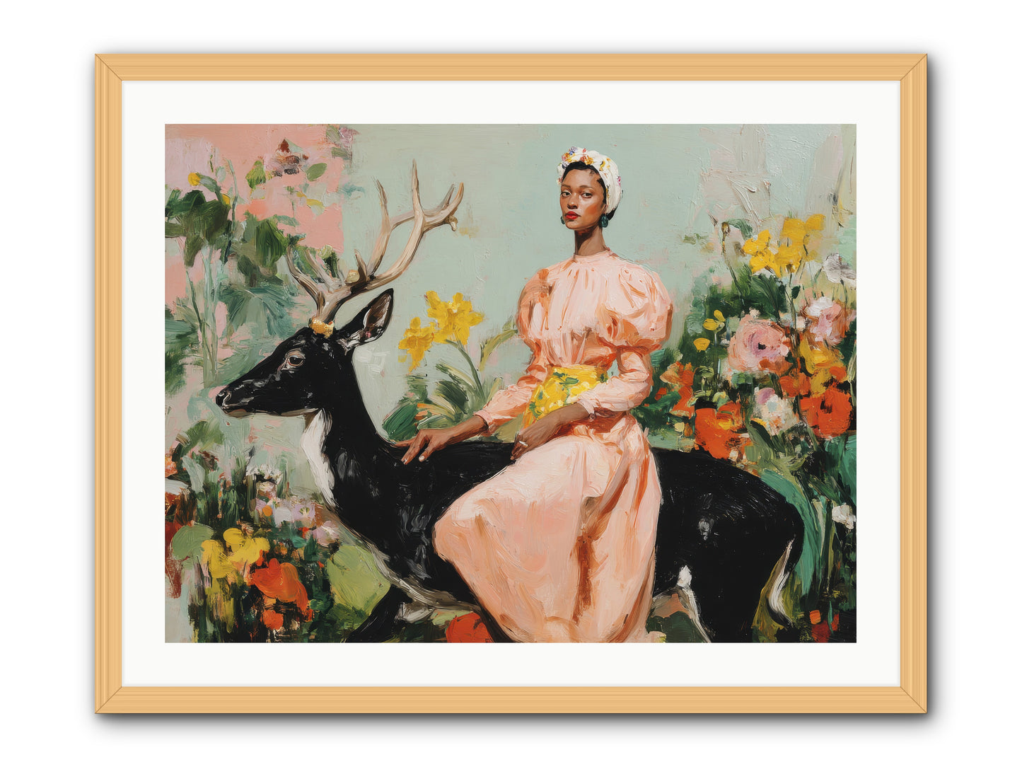 Seraphina’s Archive-REZ -- Framed Print - Natural 32x24