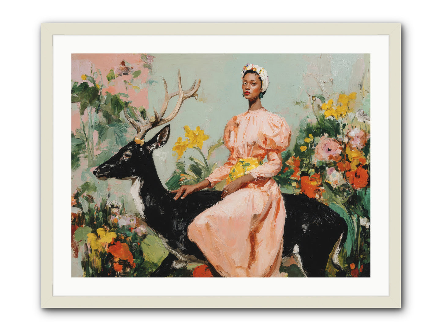 Seraphina’s Archive-REZ -- Framed Print - White 32x24