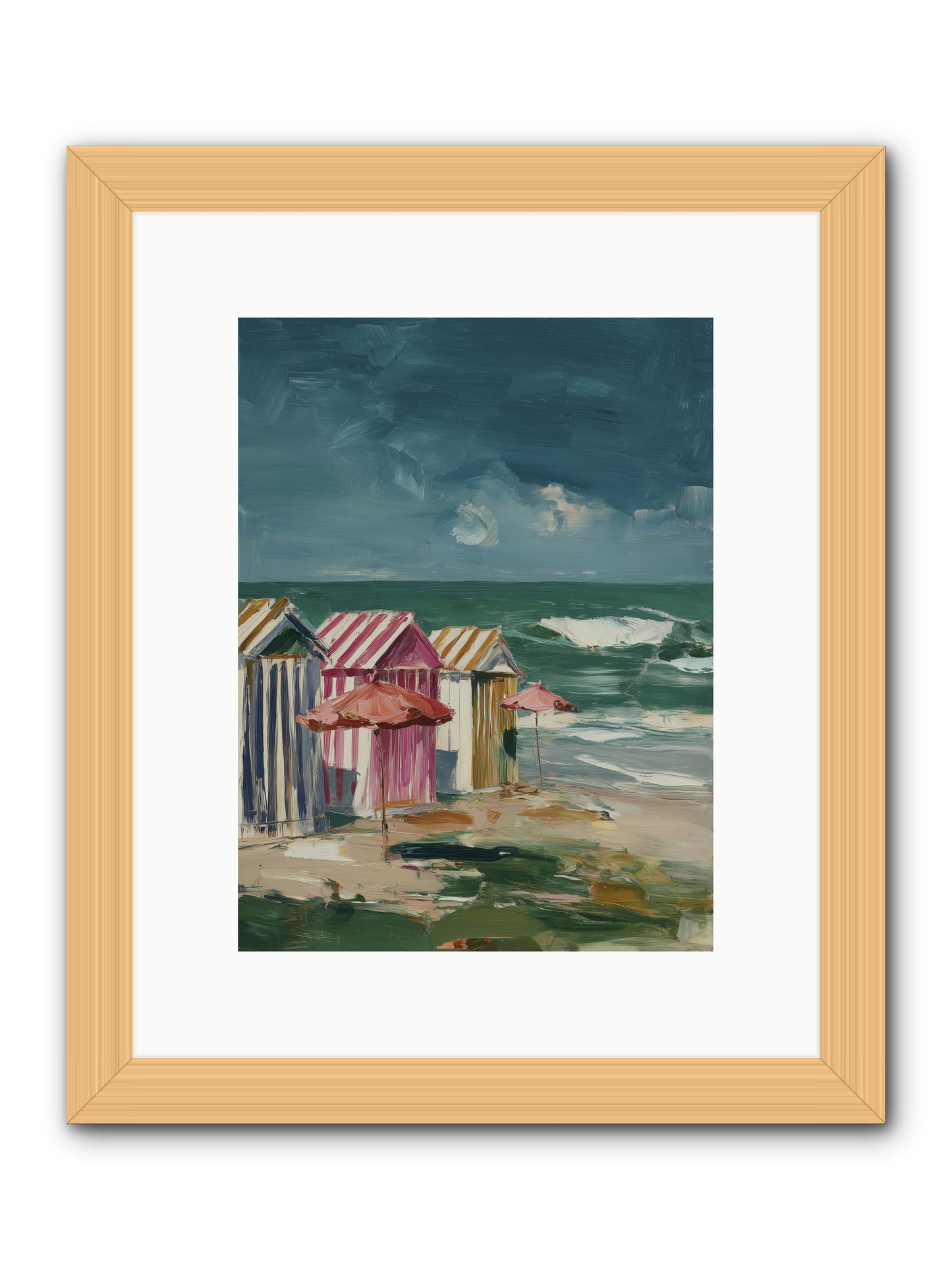 Serenaded by Waves -- Framed Print - Natural 9x12