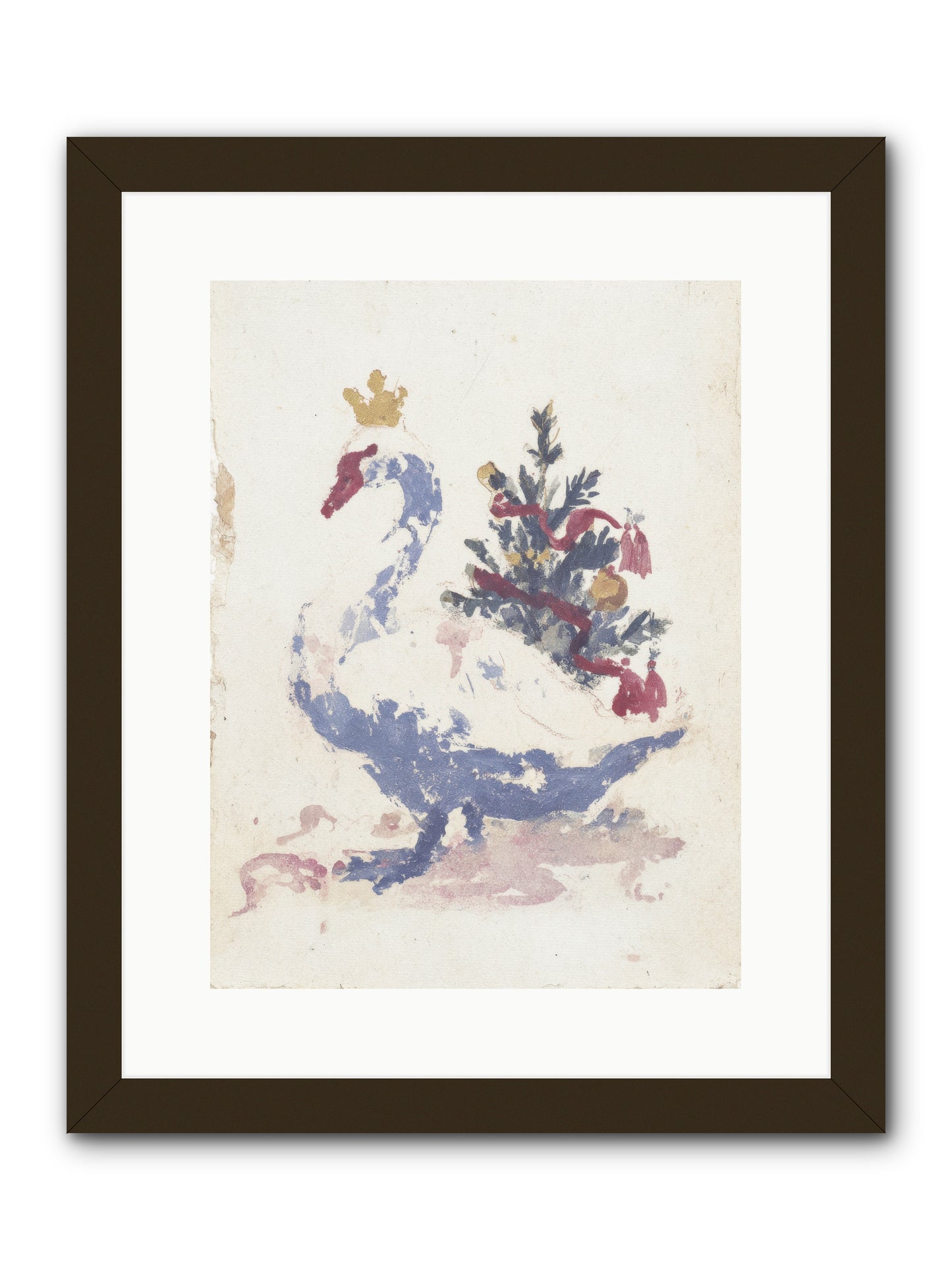 Serene In Snow -- Framed Print - Black 12x16
