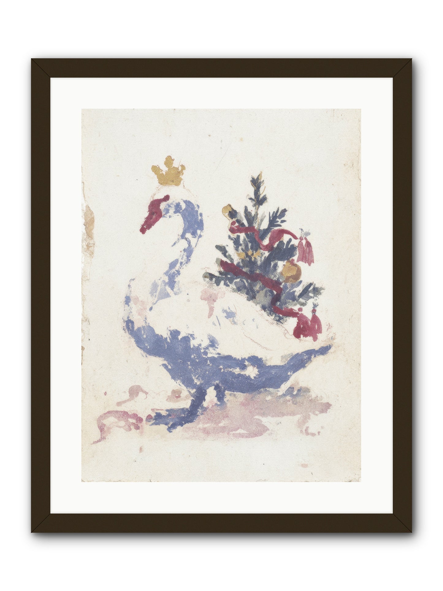 Serene In Snow -- Framed Print - Black 18x24