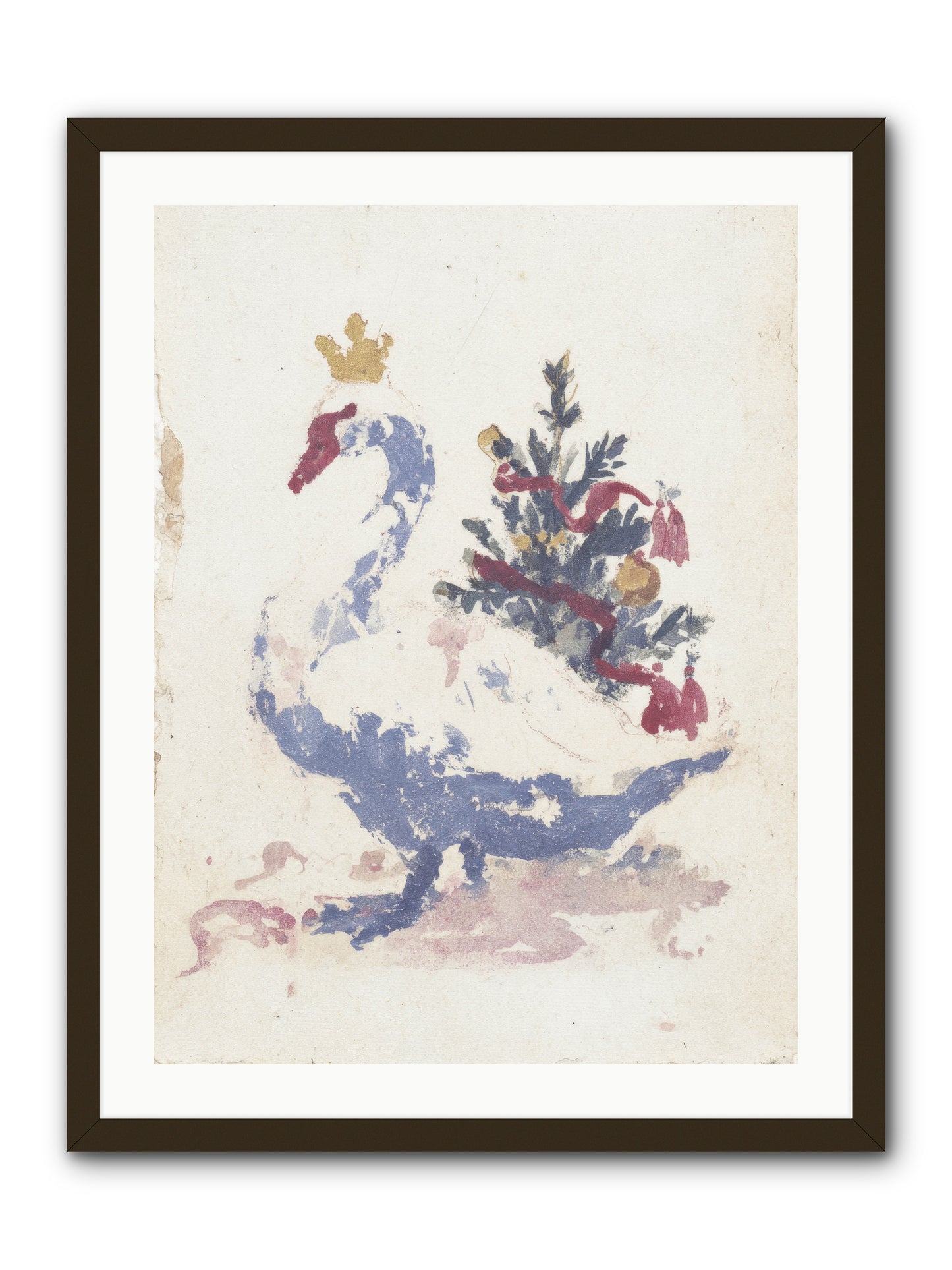 Serene In Snow -- Framed Print - Black 24x32