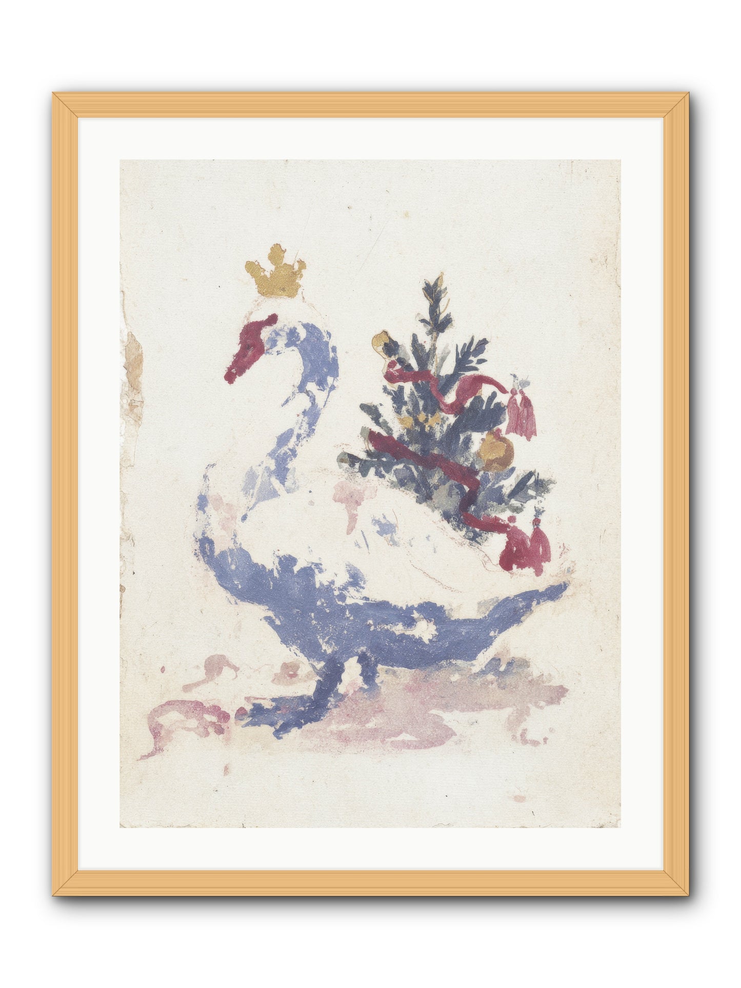Serene In Snow -- Framed Print - Natural 24x32