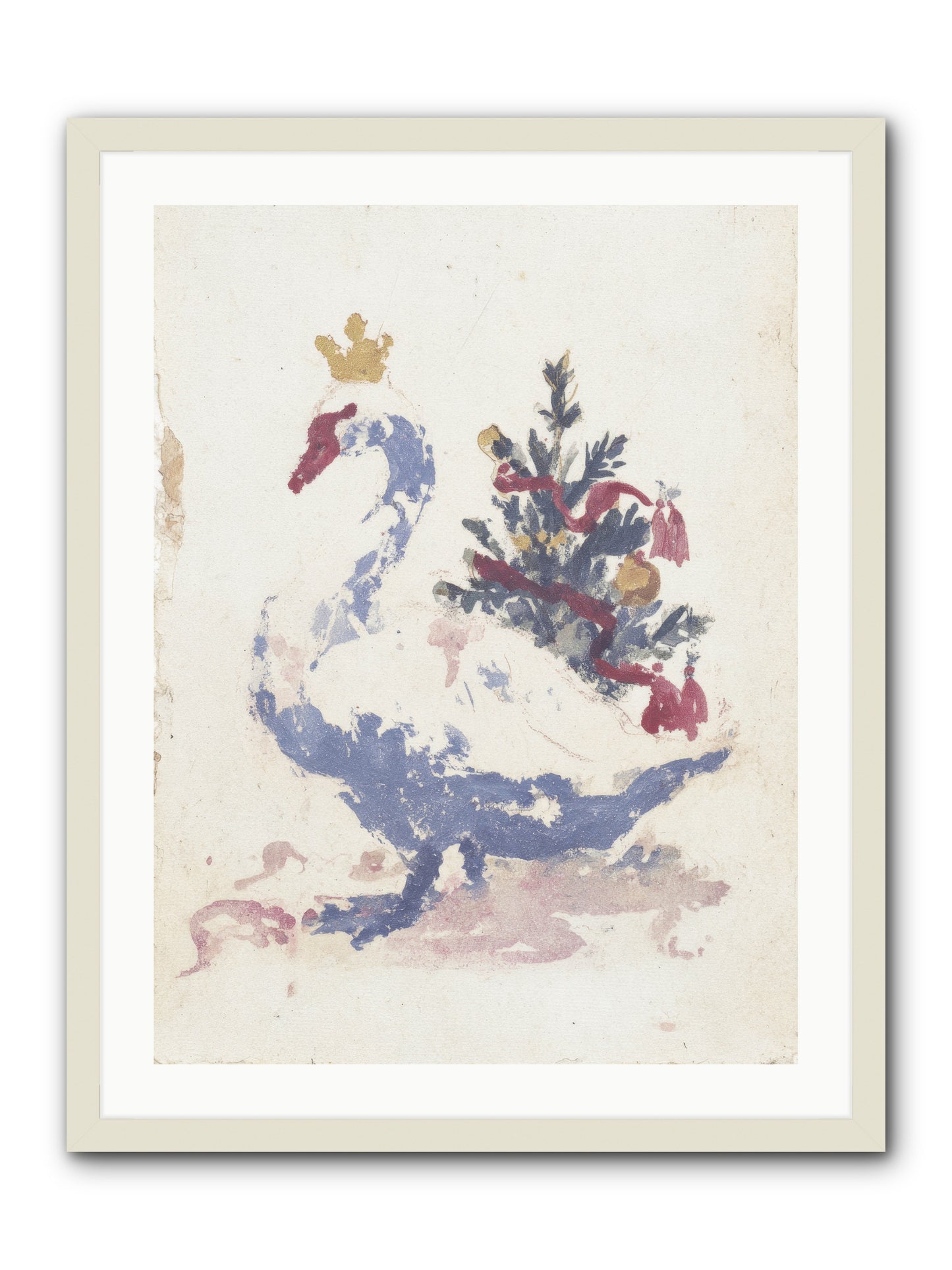 Serene In Snow -- Framed Print - White 24x32