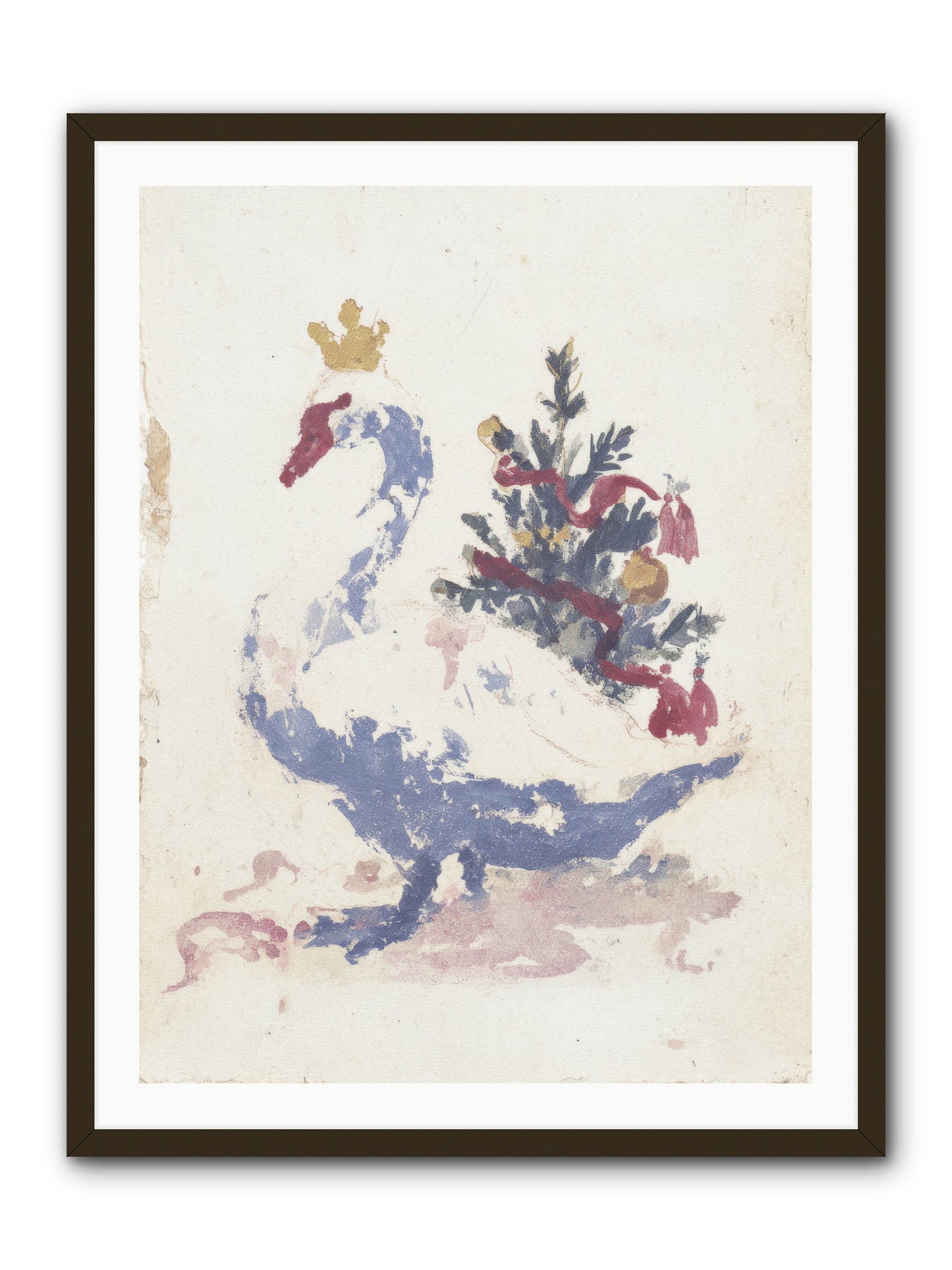 Serene In Snow -- Framed Print - Black 30x40