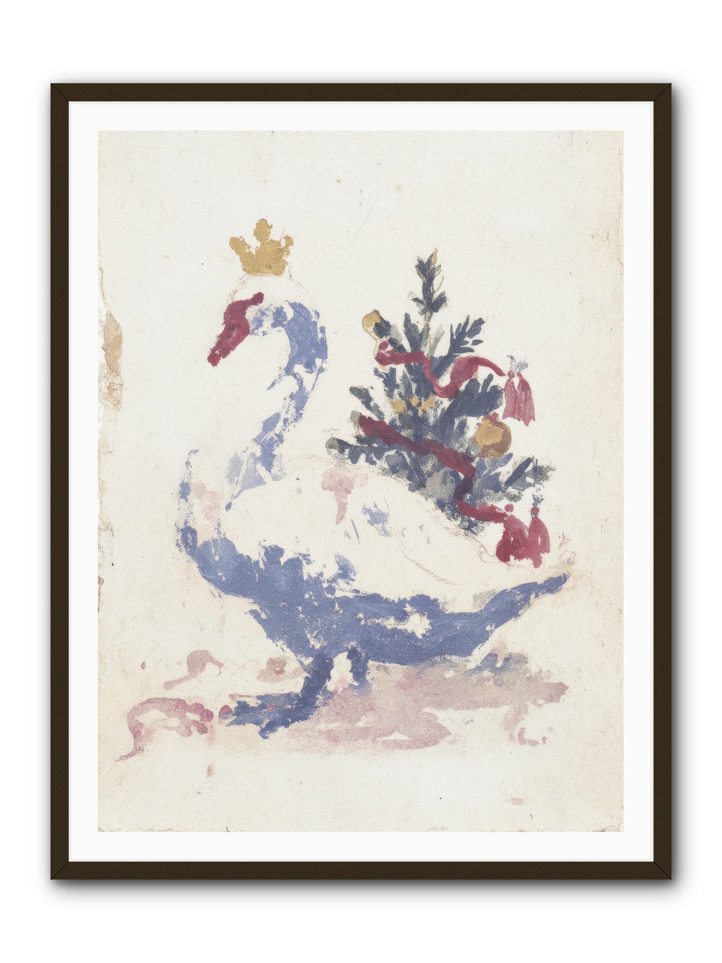 Serene In Snow -- Framed Print - Black 36x48