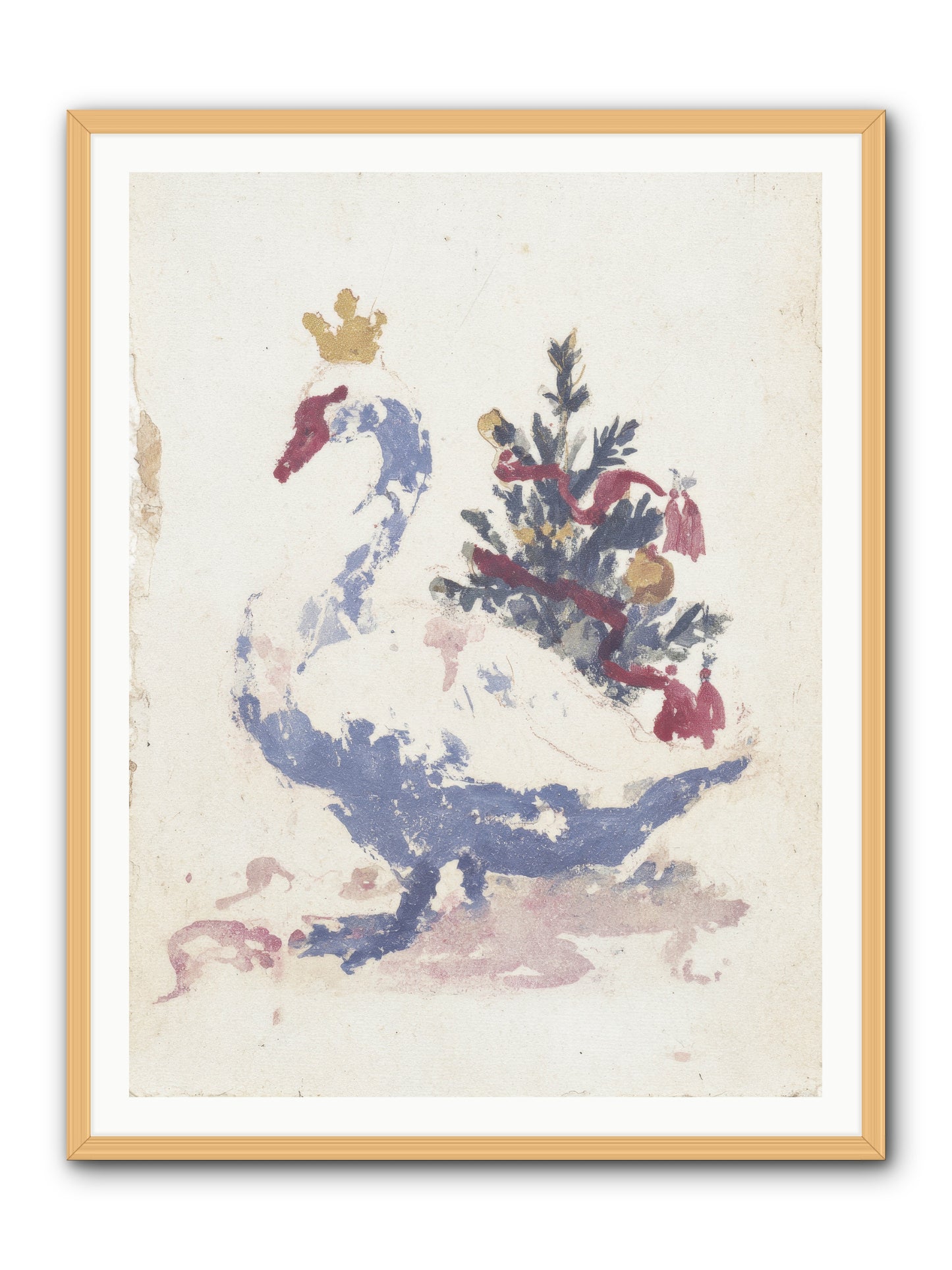 Serene In Snow -- Framed Print - Natural 36x48