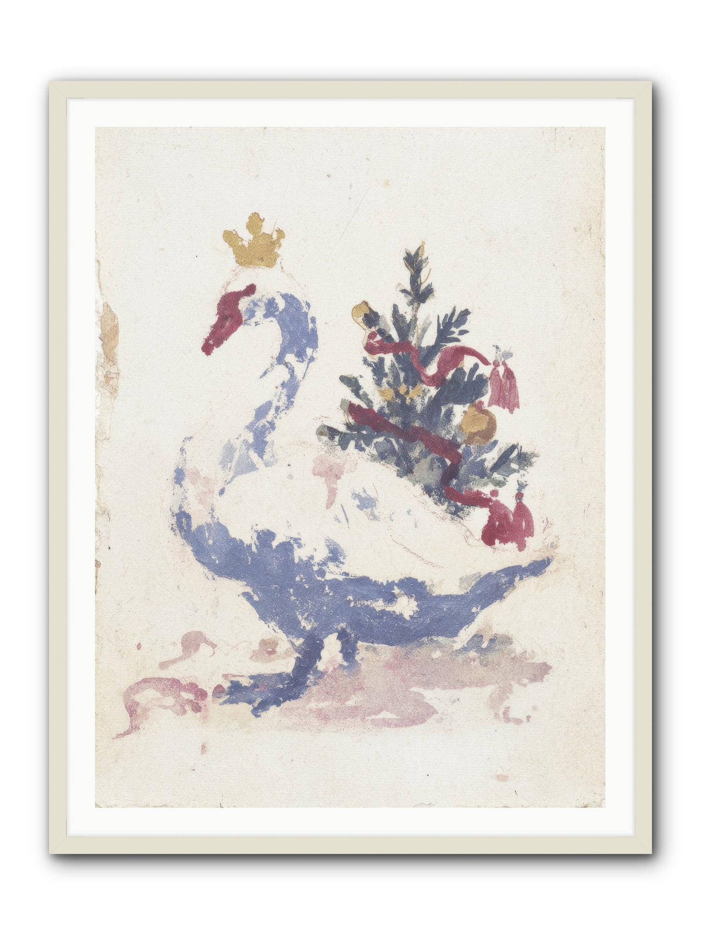 Serene In Snow -- Framed Print - White 36x48