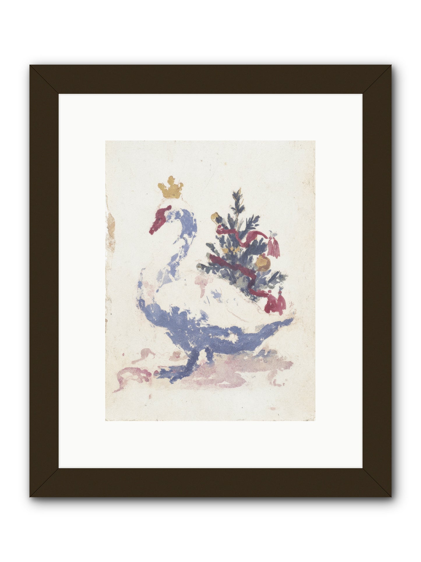 Serene In Snow -- Framed Print - Black 9x12