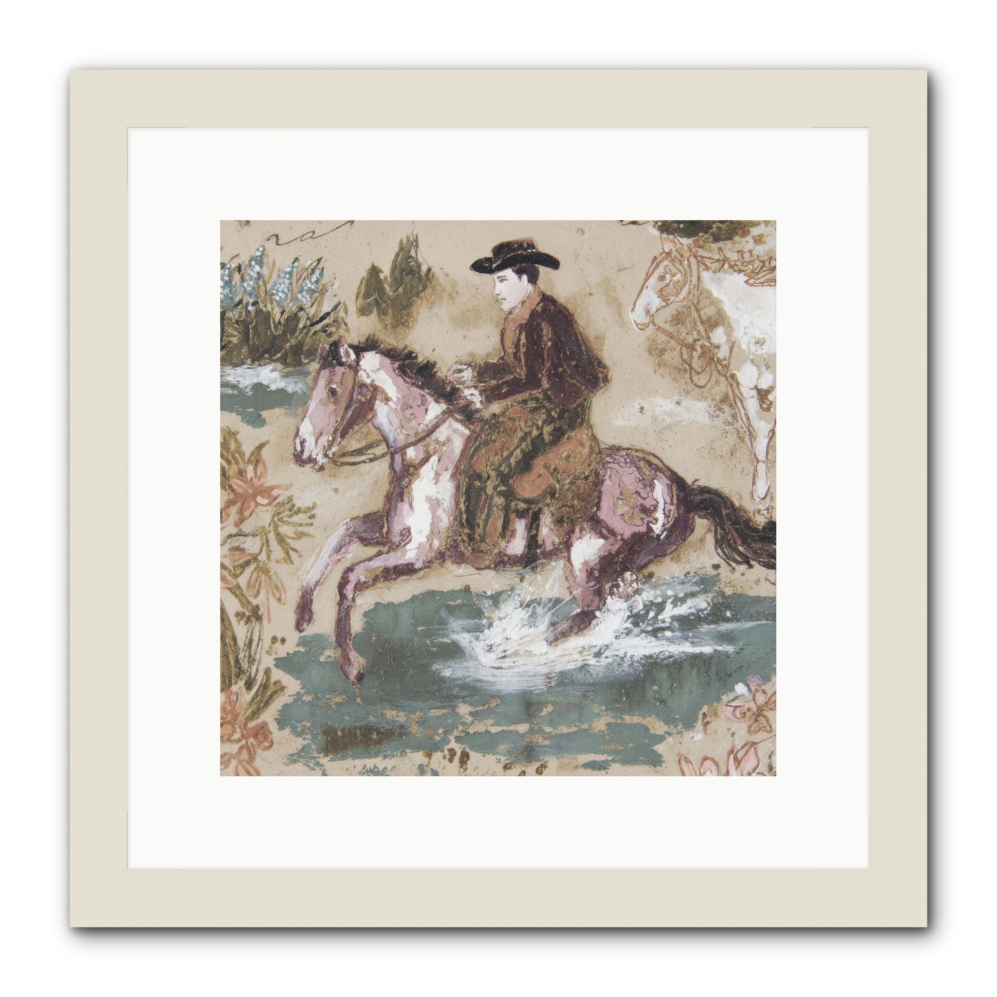 Serpentine Way -- Framed Print - White 12x12