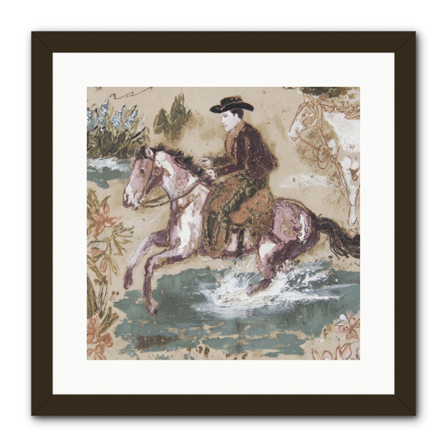 Serpentine Way -- Framed Print - Black 16x16