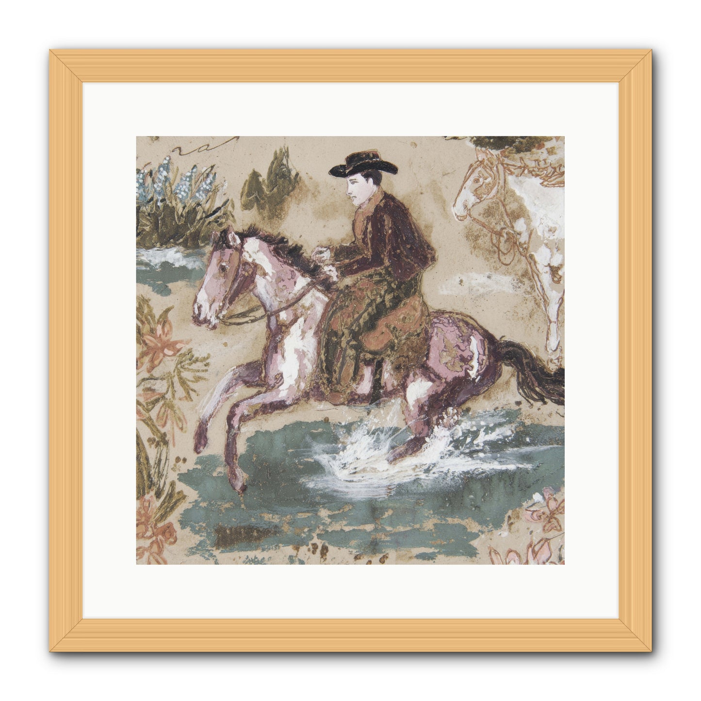 Serpentine Way -- Framed Print - Natural 16x16