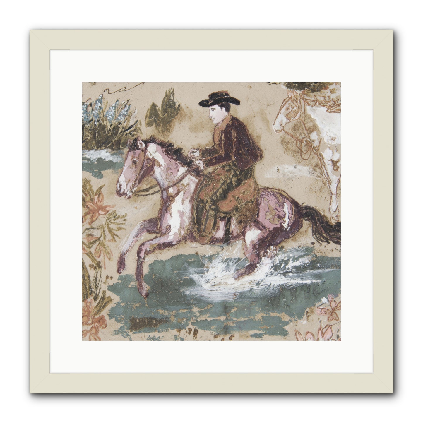 Serpentine Way -- Framed Print - White 16x16