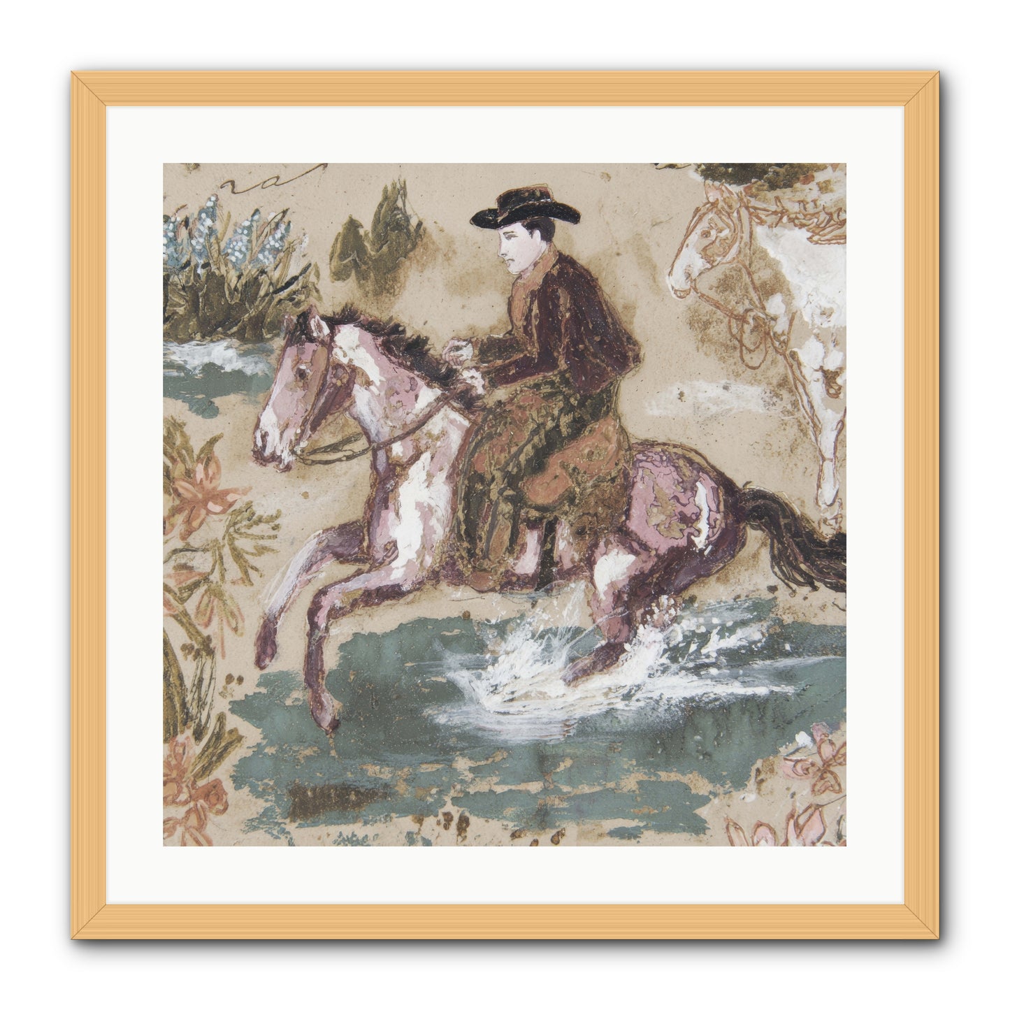 Serpentine Way -- Framed Print - Natural 24x24