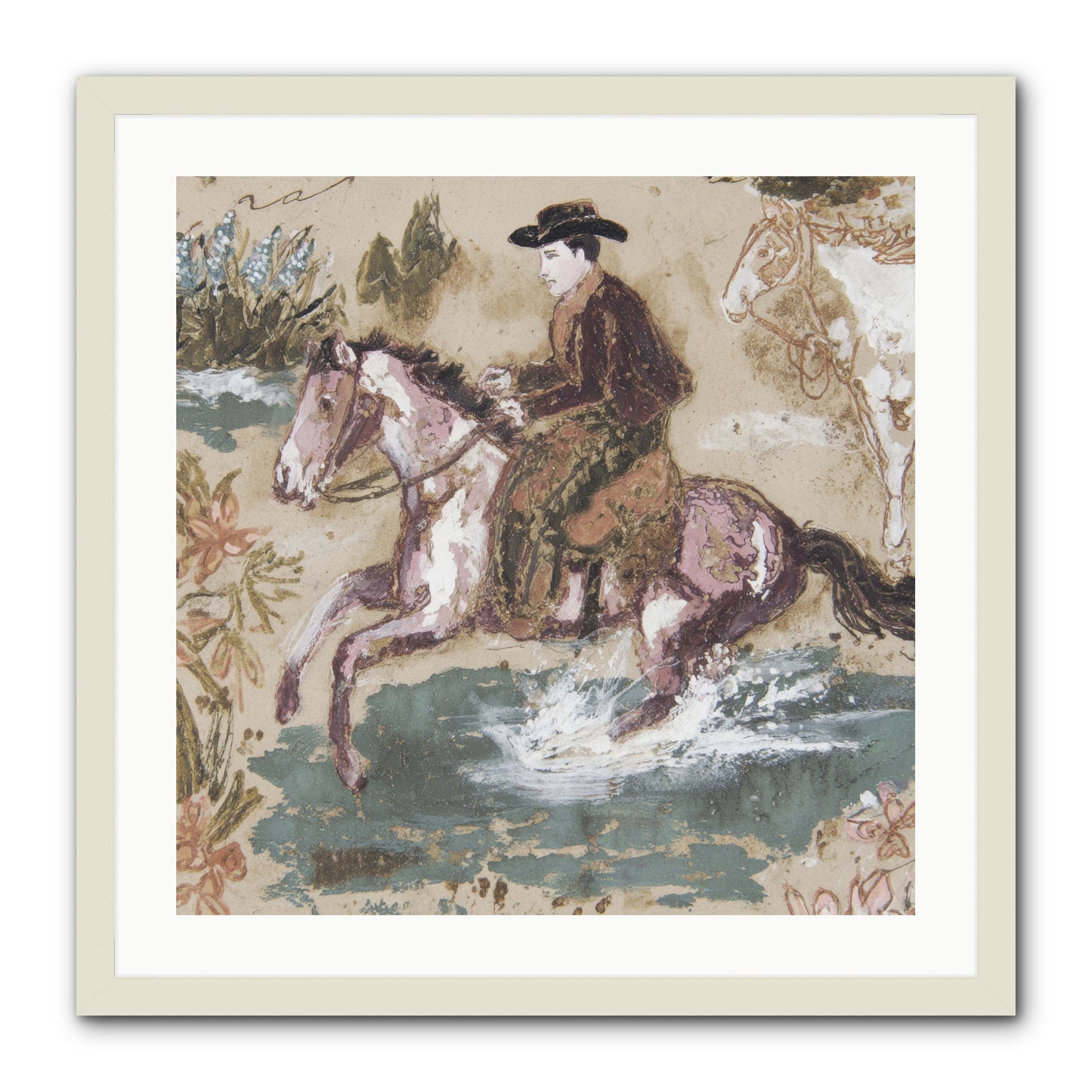 Serpentine Way -- Framed Print - White 24x24