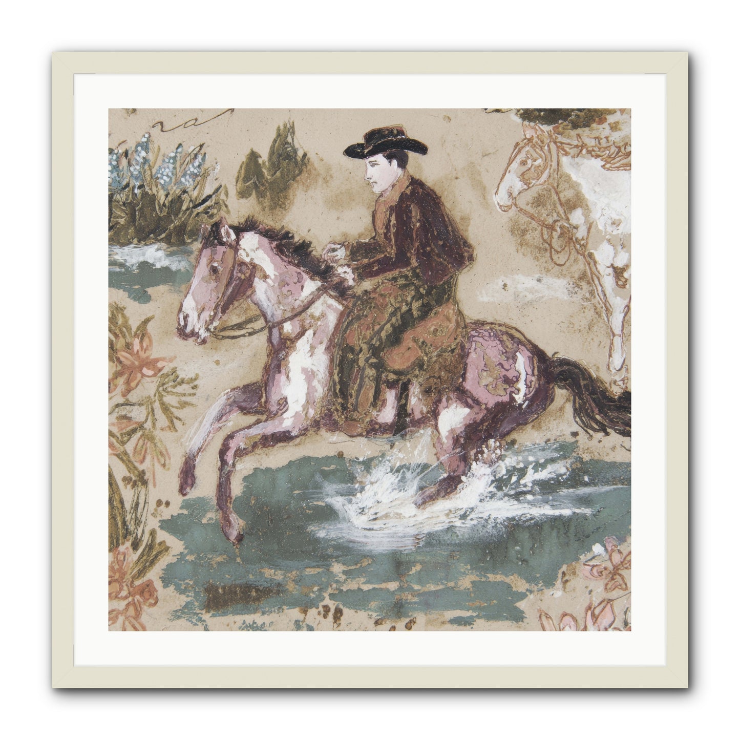 Serpentine Way -- Framed Print - White 30x30