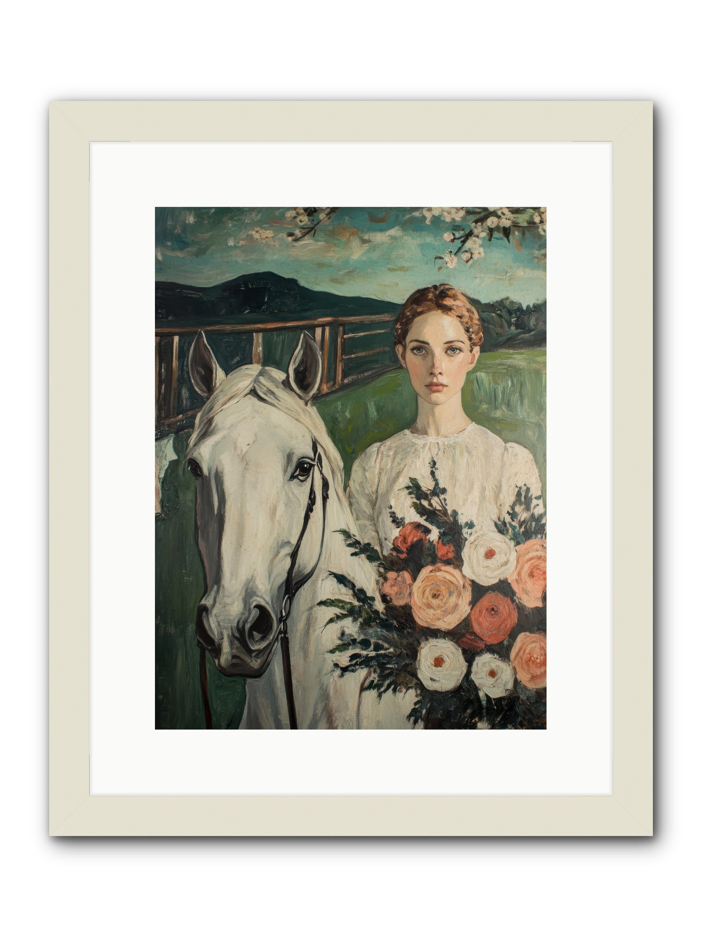 Shadow Dancer -- Framed Print - White 12x16